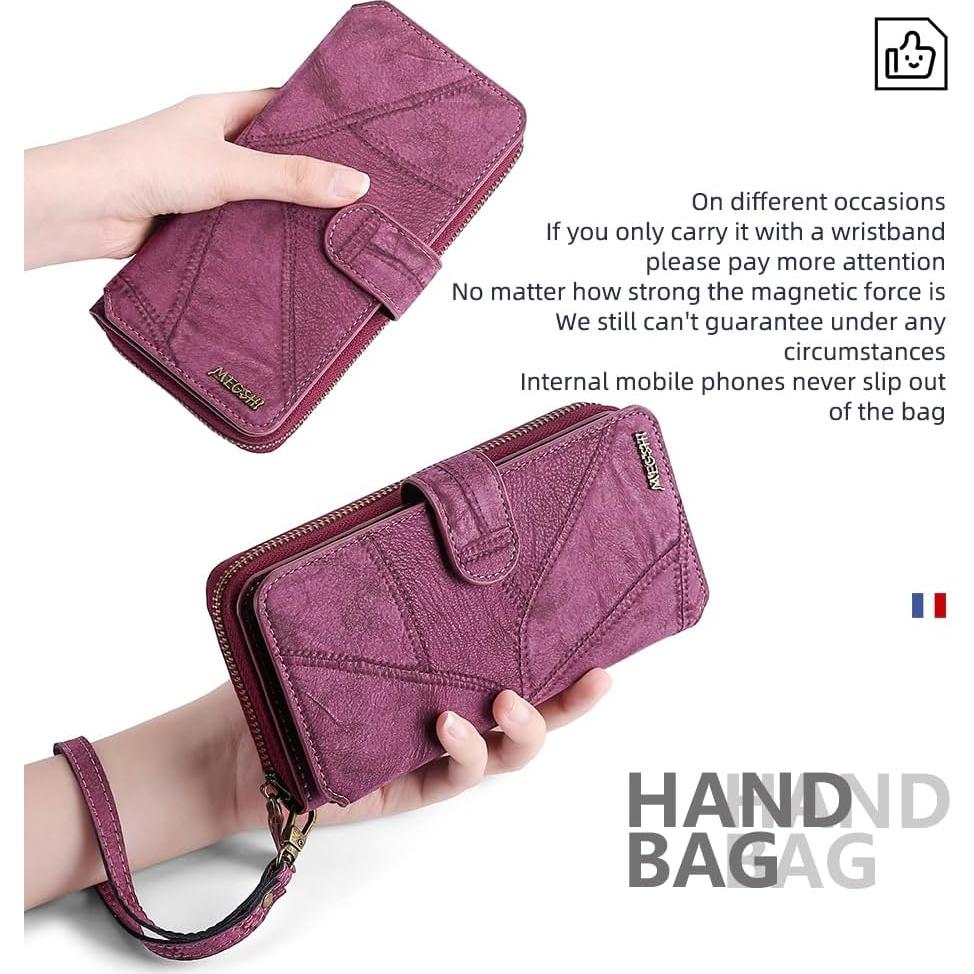 Funda Billetera Asuwish para Xiaomi Redmi Note 9 Pro Rojo Vino