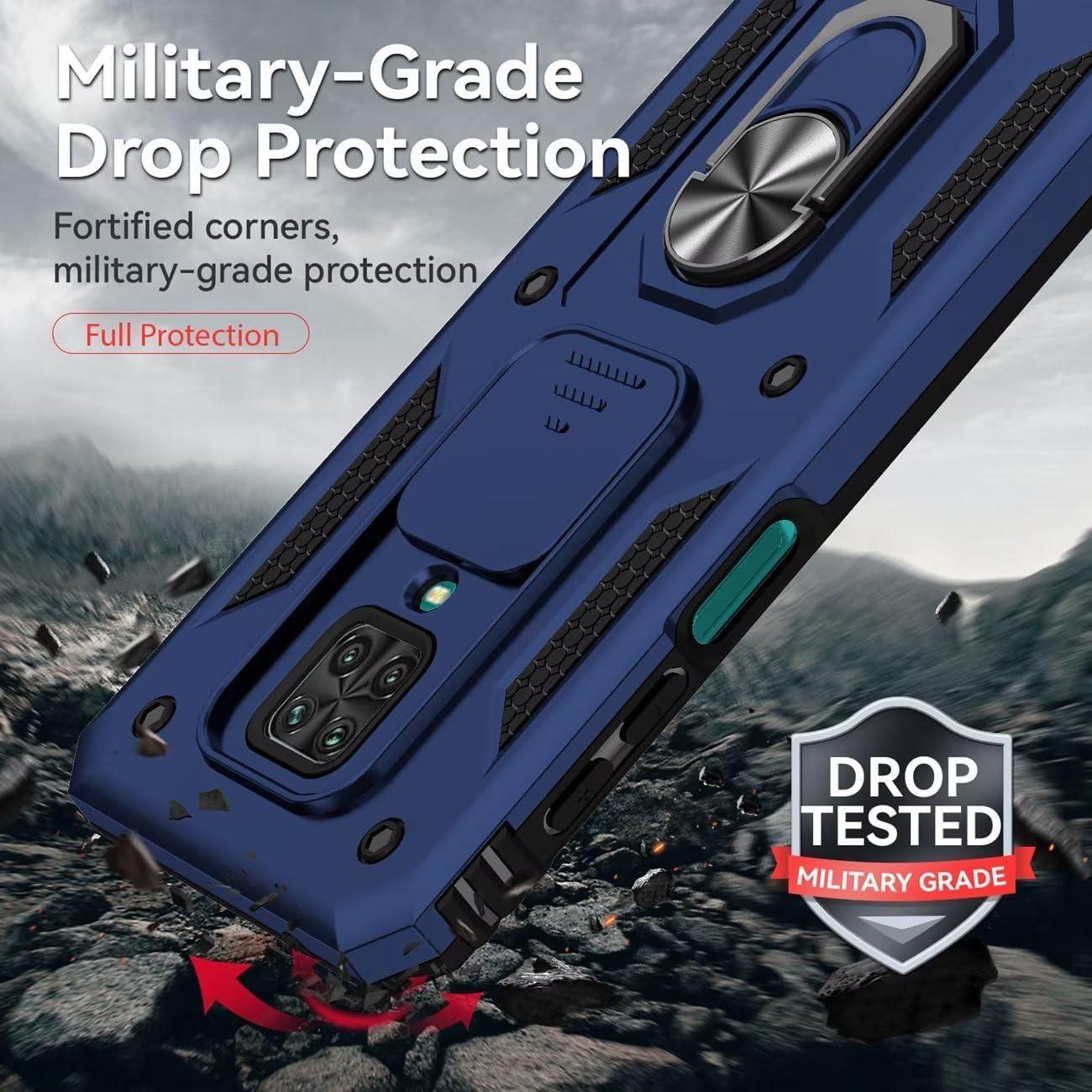 Funda protectora Yodueiv para Xiaomi Redmi Note 9 Pro azul