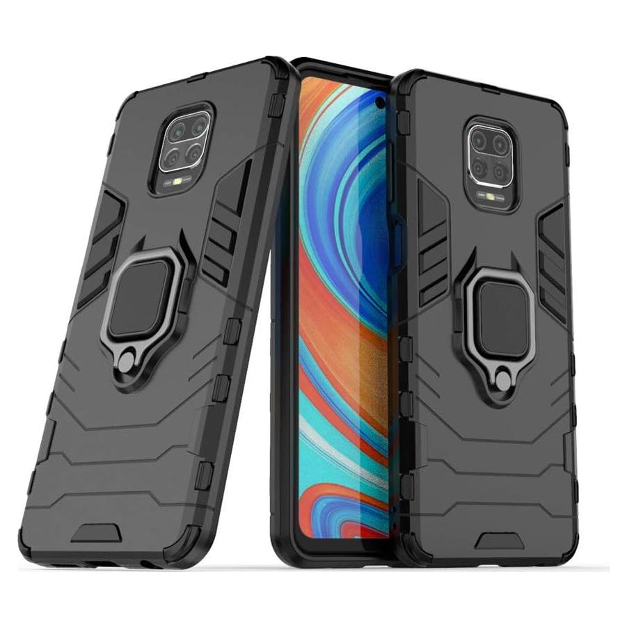 Funda Bumper Doble Capa para Xiaomi Redmi Note 9 Pro - Negro