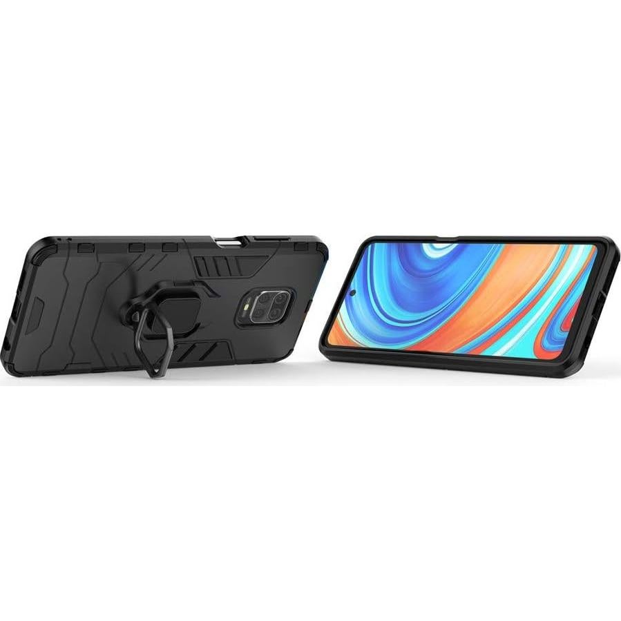 Funda Bumper Doble Capa para Xiaomi Redmi Note 9 Pro - Negro