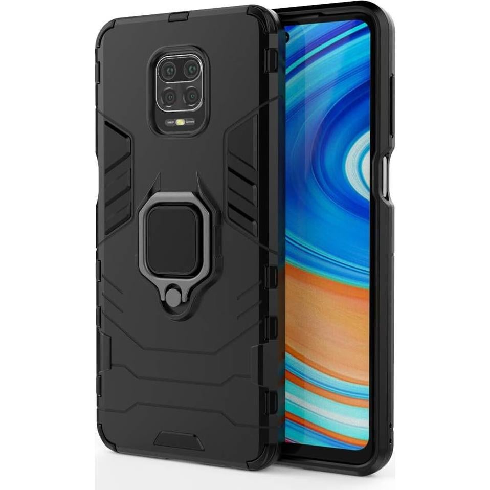Funda Bumper Doble Capa para Xiaomi Redmi Note 9 Pro - Negro