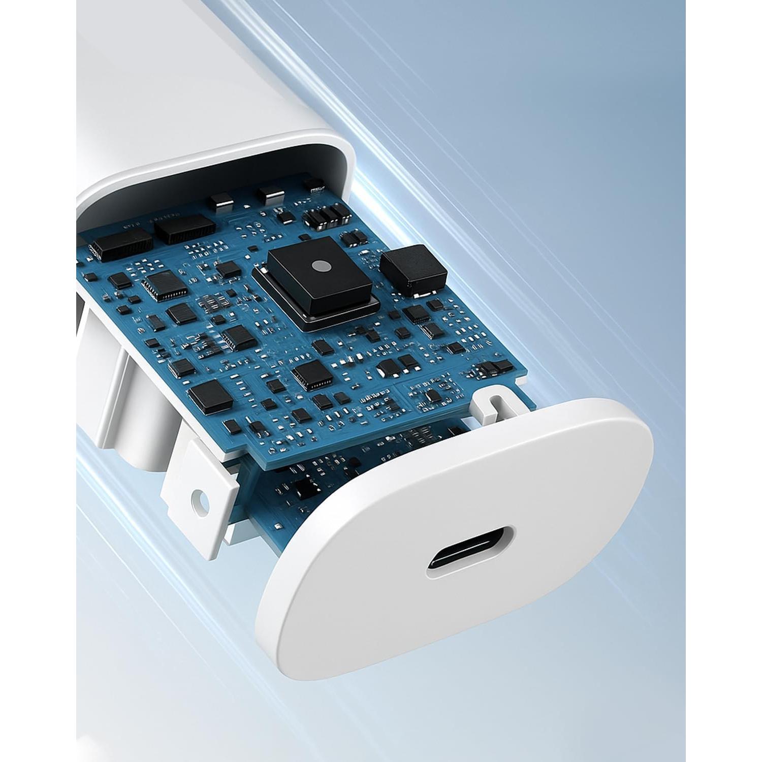 Cargador Rápido USB C 45W 2-Pack con Cable 6FT para iPhone y Google Pixel