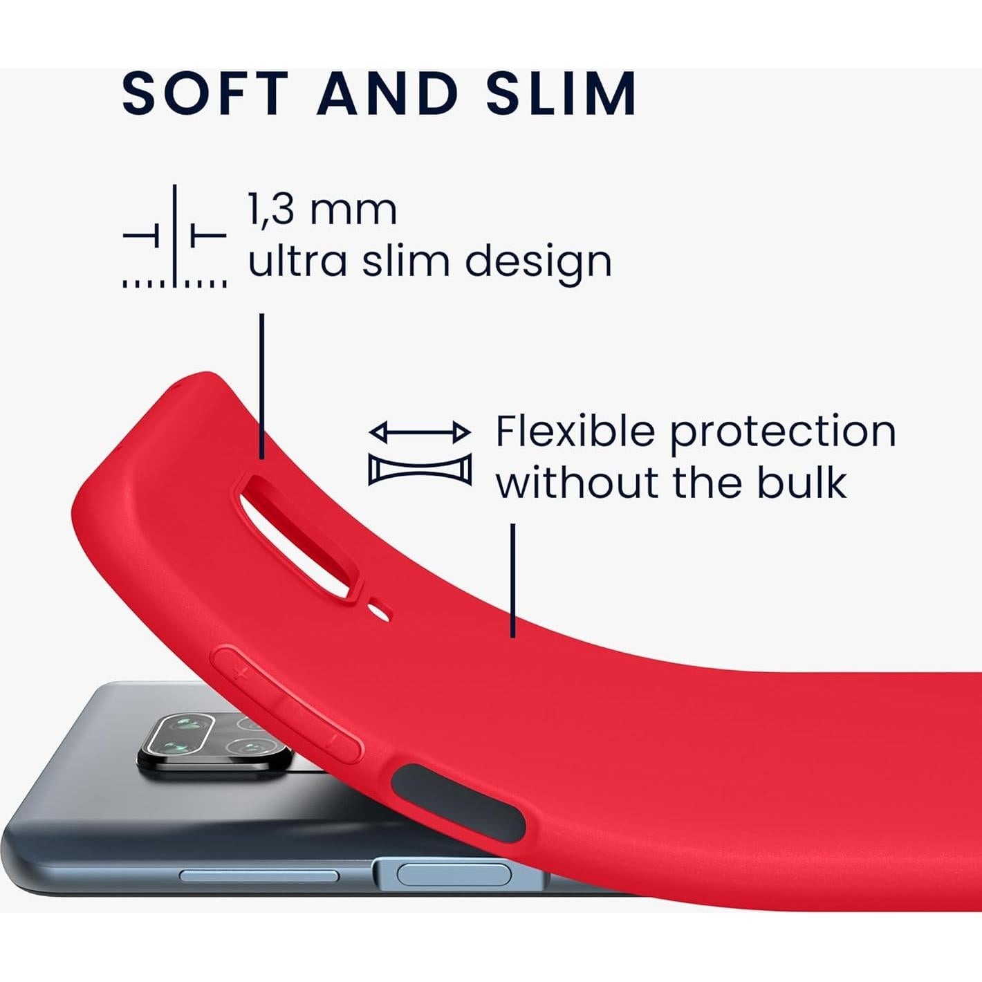 Funda Protectora Slim KW-Mobile para Xiaomi Redmi Note 9S/9 Pro - Rosa Neón