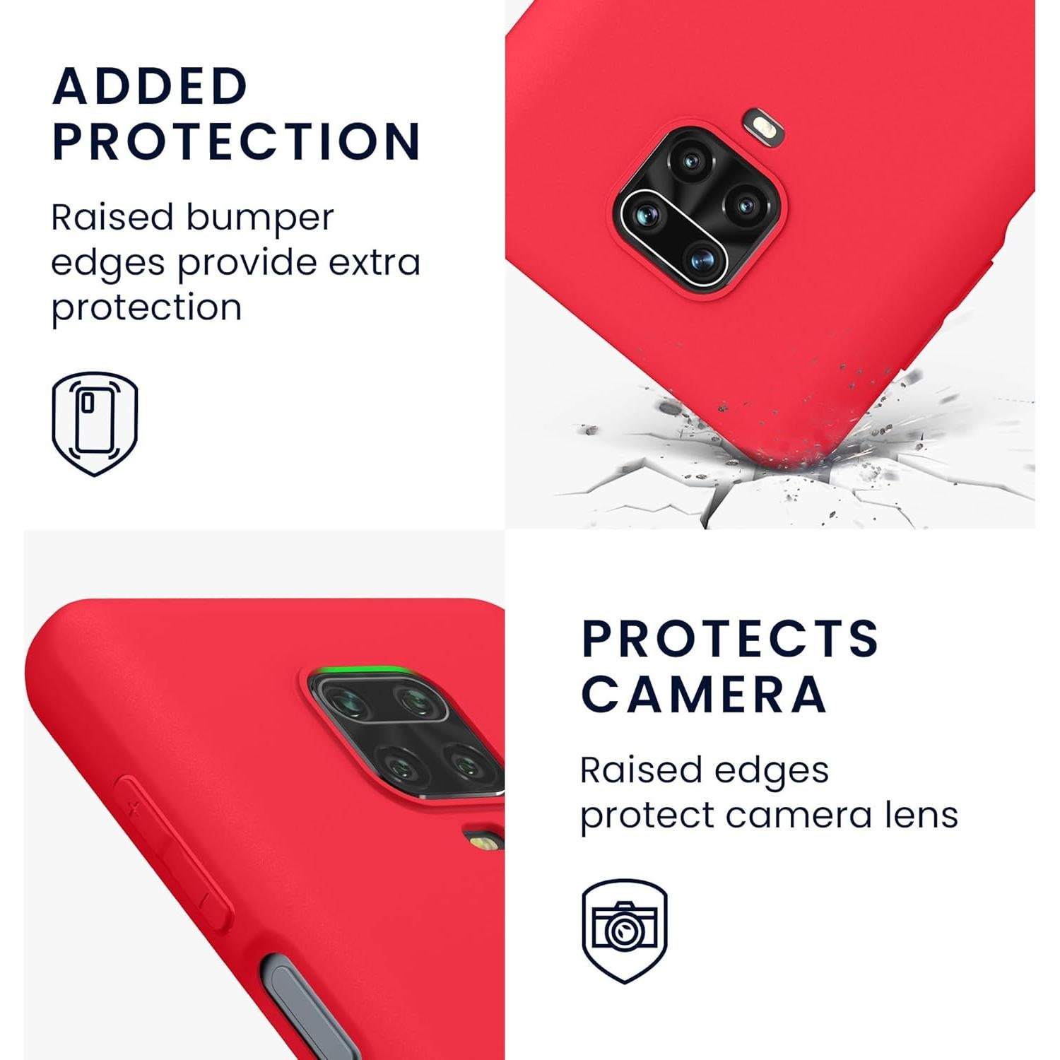 Funda Protectora Slim KW-Mobile para Xiaomi Redmi Note 9S/9 Pro - Rosa Neón