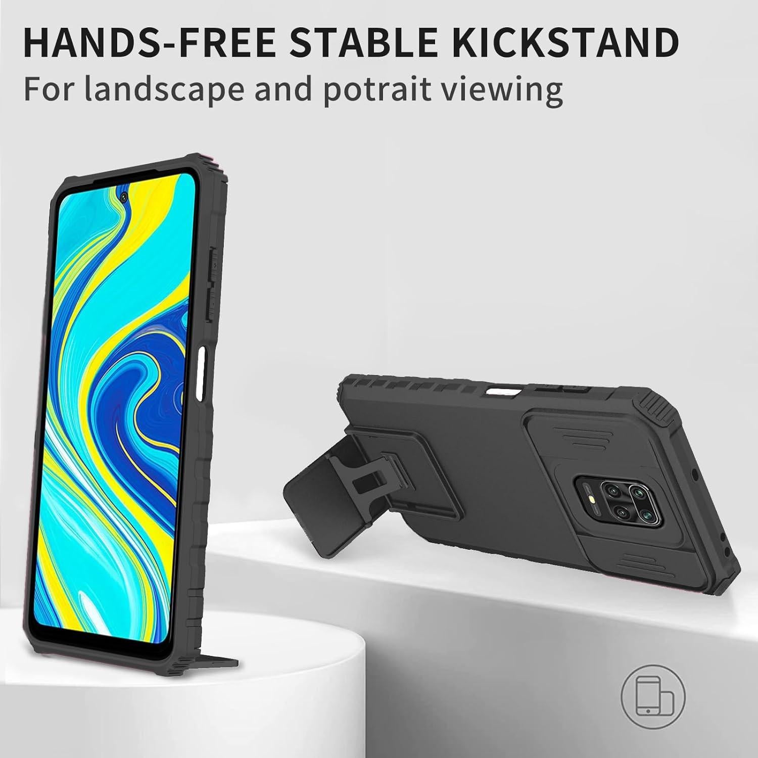 Funda Asuwish para Xiaomi Redmi Note 9 Pro/9S/Pro Max con soporte y tapa cámara