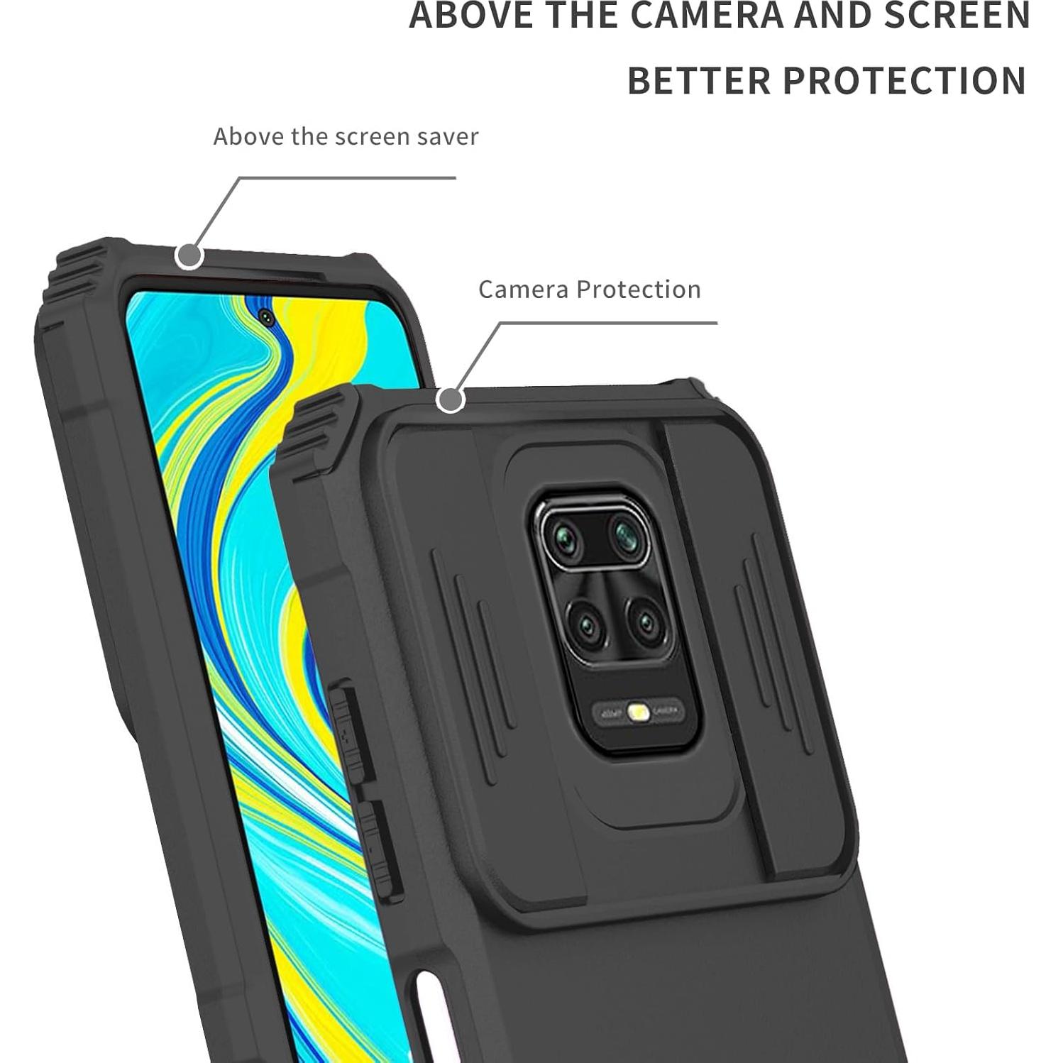 Funda Asuwish para Xiaomi Redmi Note 9 Pro/9S/Pro Max con soporte y tapa cámara