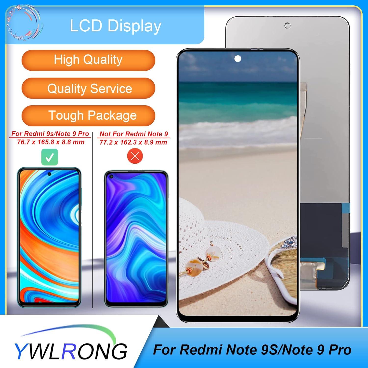 Pantalla LCD de Reemplazo para Xiaomi Redmi Note 9 Pro - Negro
