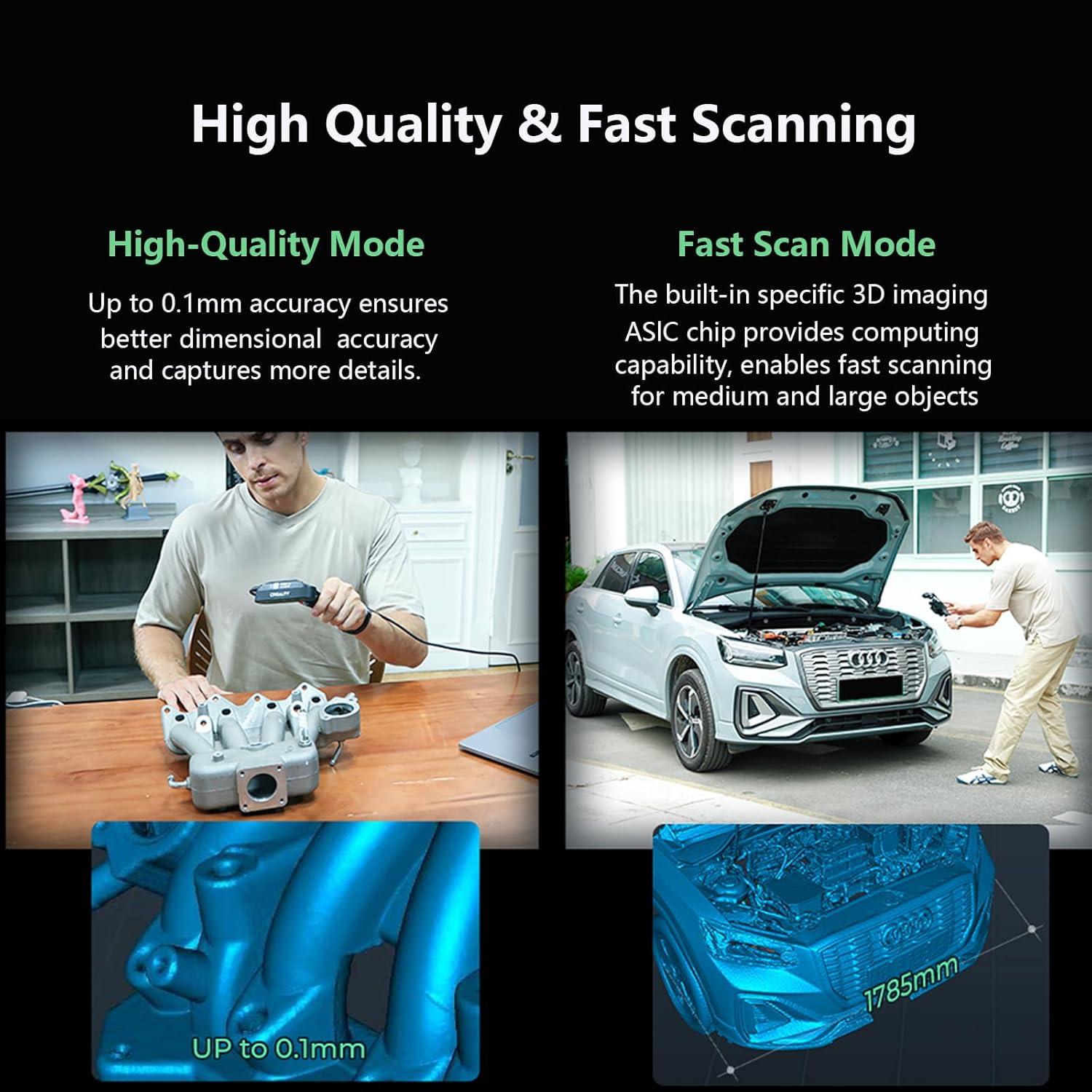 Escáner 3D Creality Ferret Pro, precisión 0.1mm, 30FPS