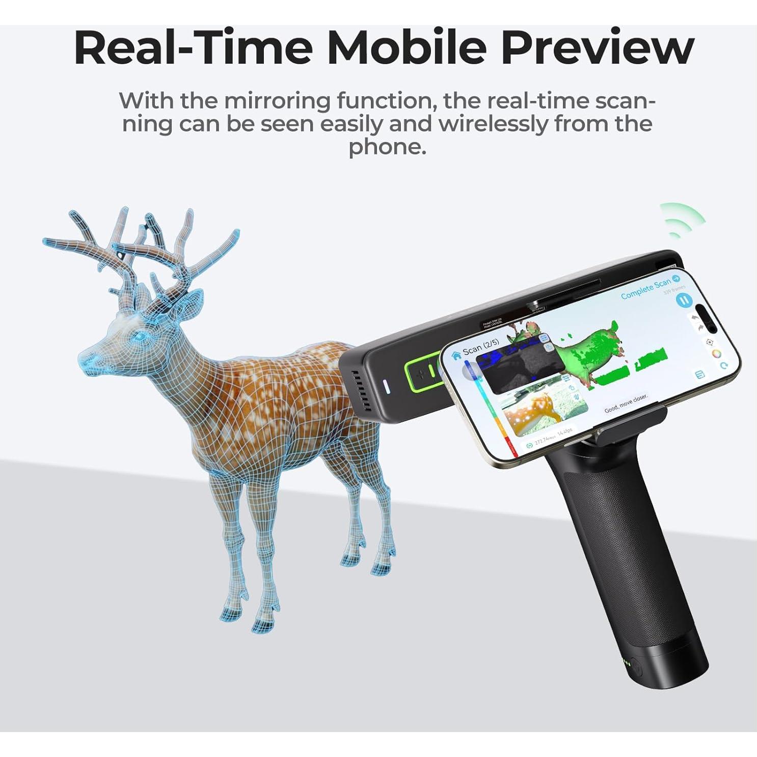 Escáner 3D Creality Otter Lite, Inalámbrico, 0.05mm Precisión