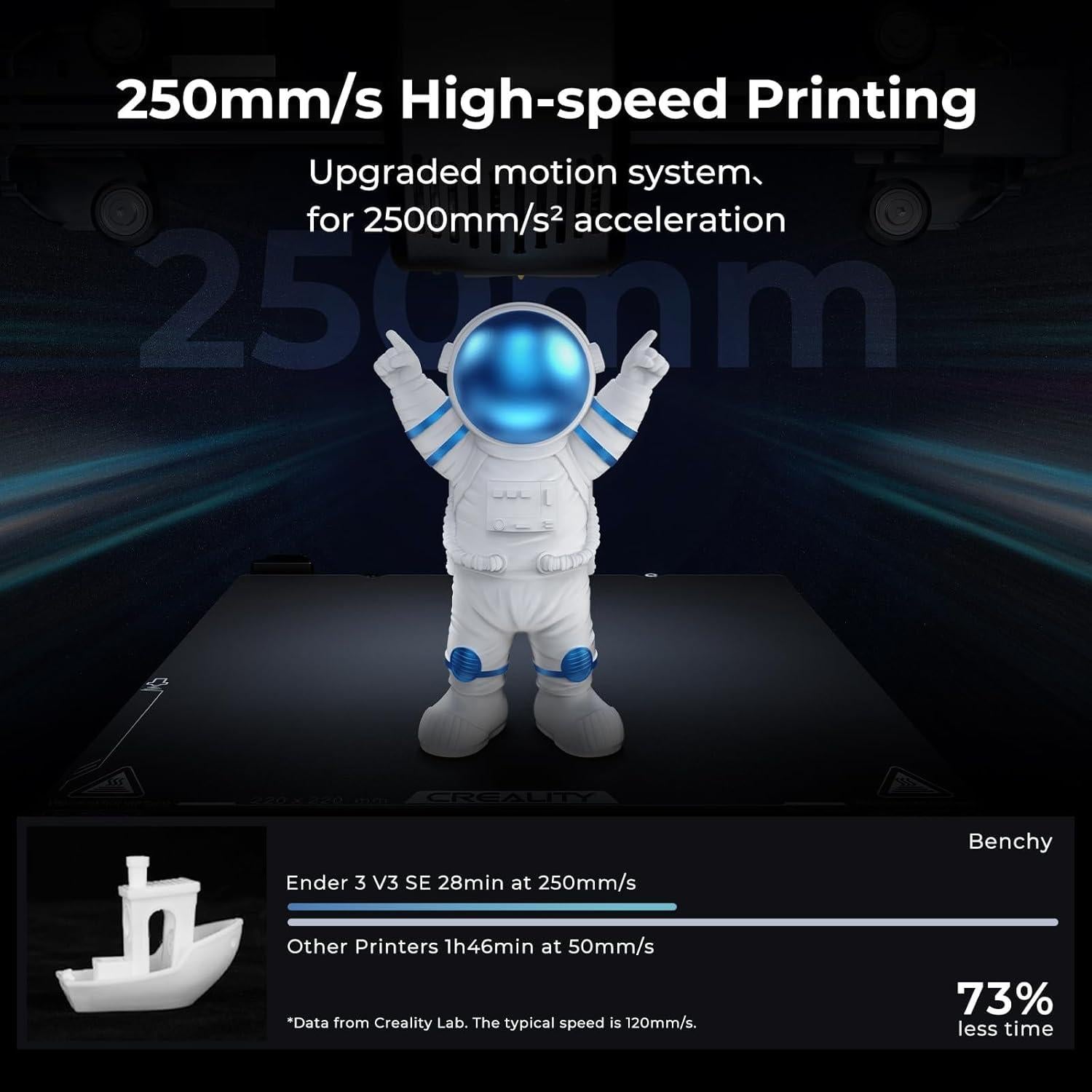 Impresora 3D Creality Ender 3 V3 SE, 250mm/s, Nivelación Automática