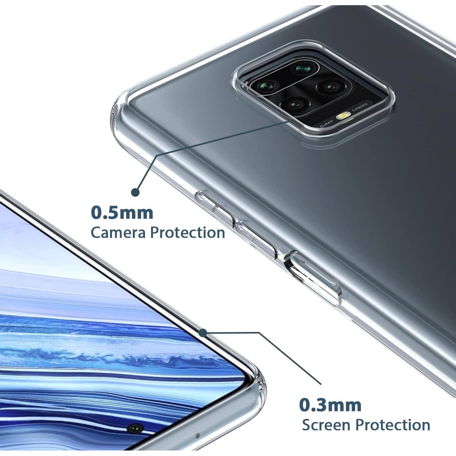 Funda de Silicona CHUANG para Xiaomi Redmi Note 9S/Pro/MAX - Transparente