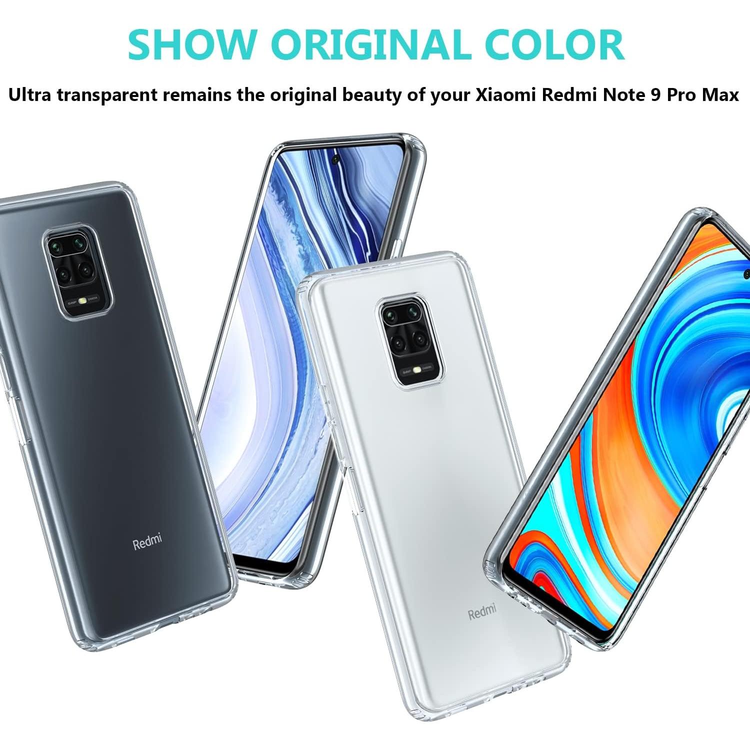 Funda de Silicona CHUANG para Xiaomi Redmi Note 9S/Pro/MAX - Transparente