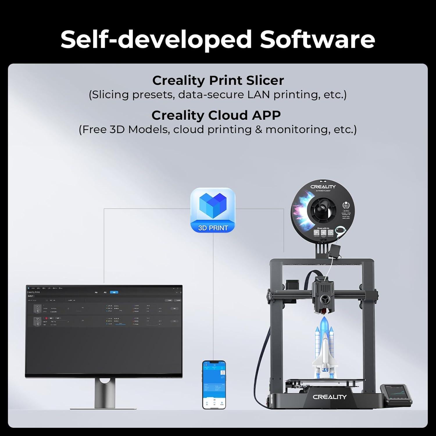Impresora 3D Creality Ender 3 V3 KE, 250x220x220mm, 300°C