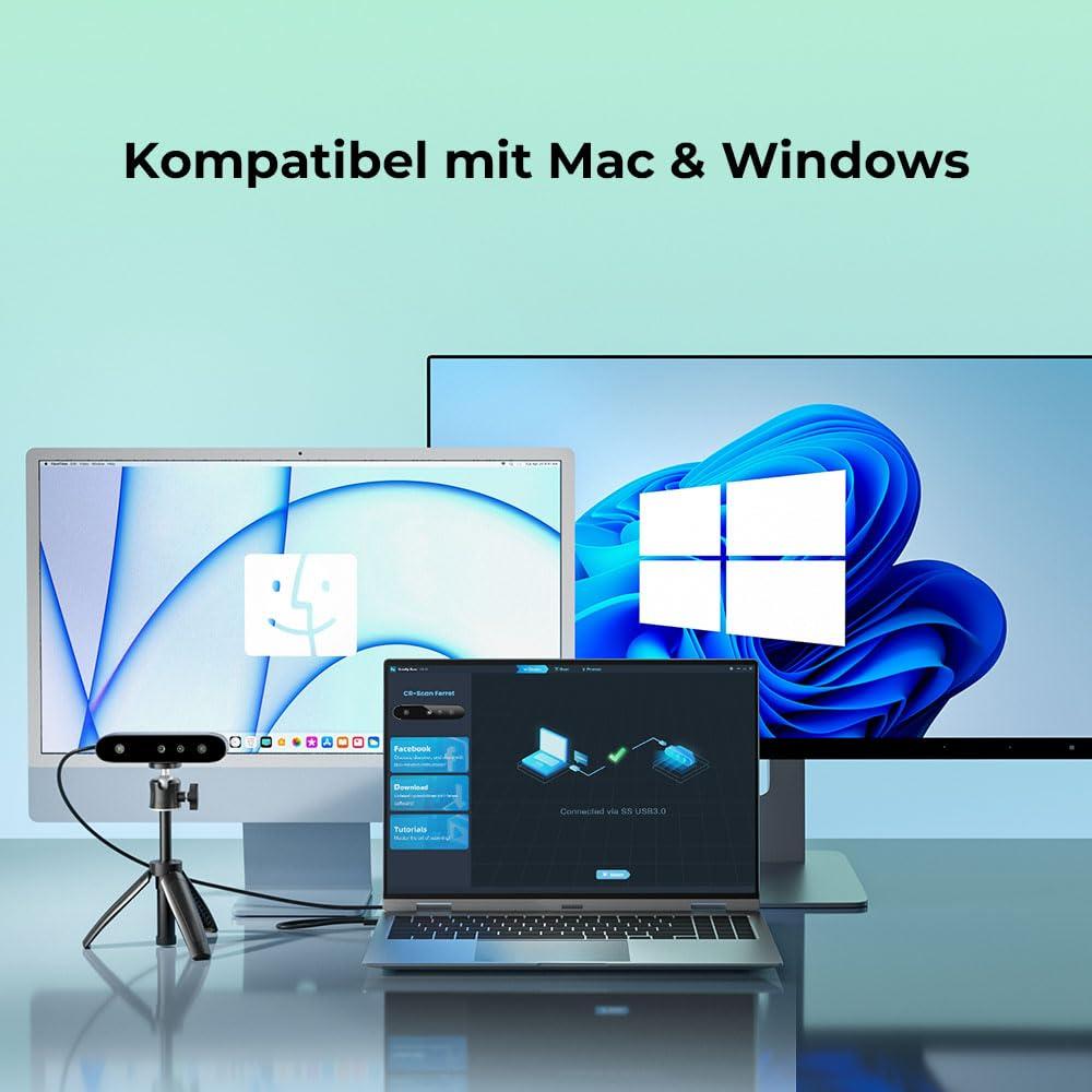 Escáner 3D Creality CR-Ferret SE, Alta Precisión 0.1mm, Color 24-bit