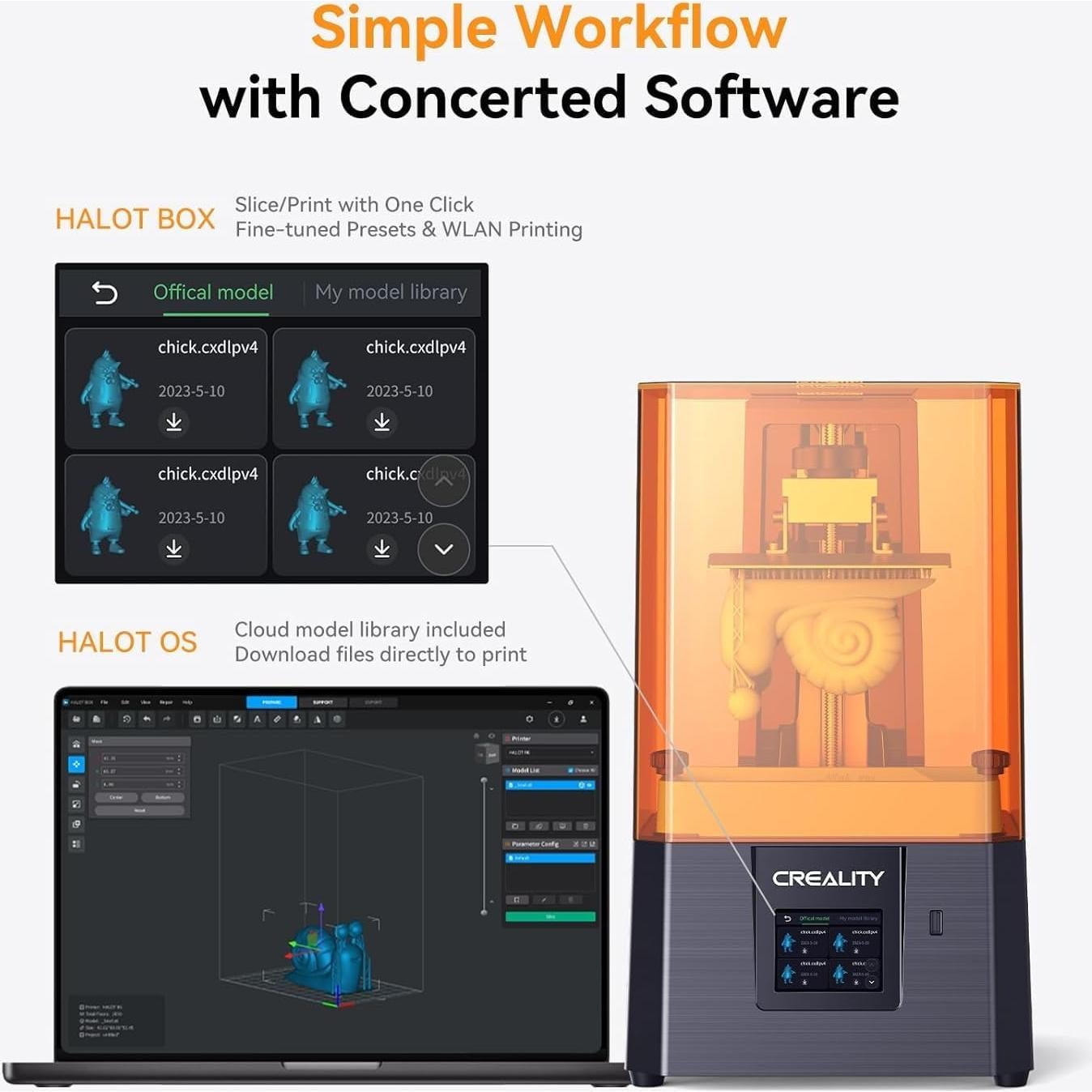 Impresora 3D de Resina Creality HALOT R6 para Principiantes