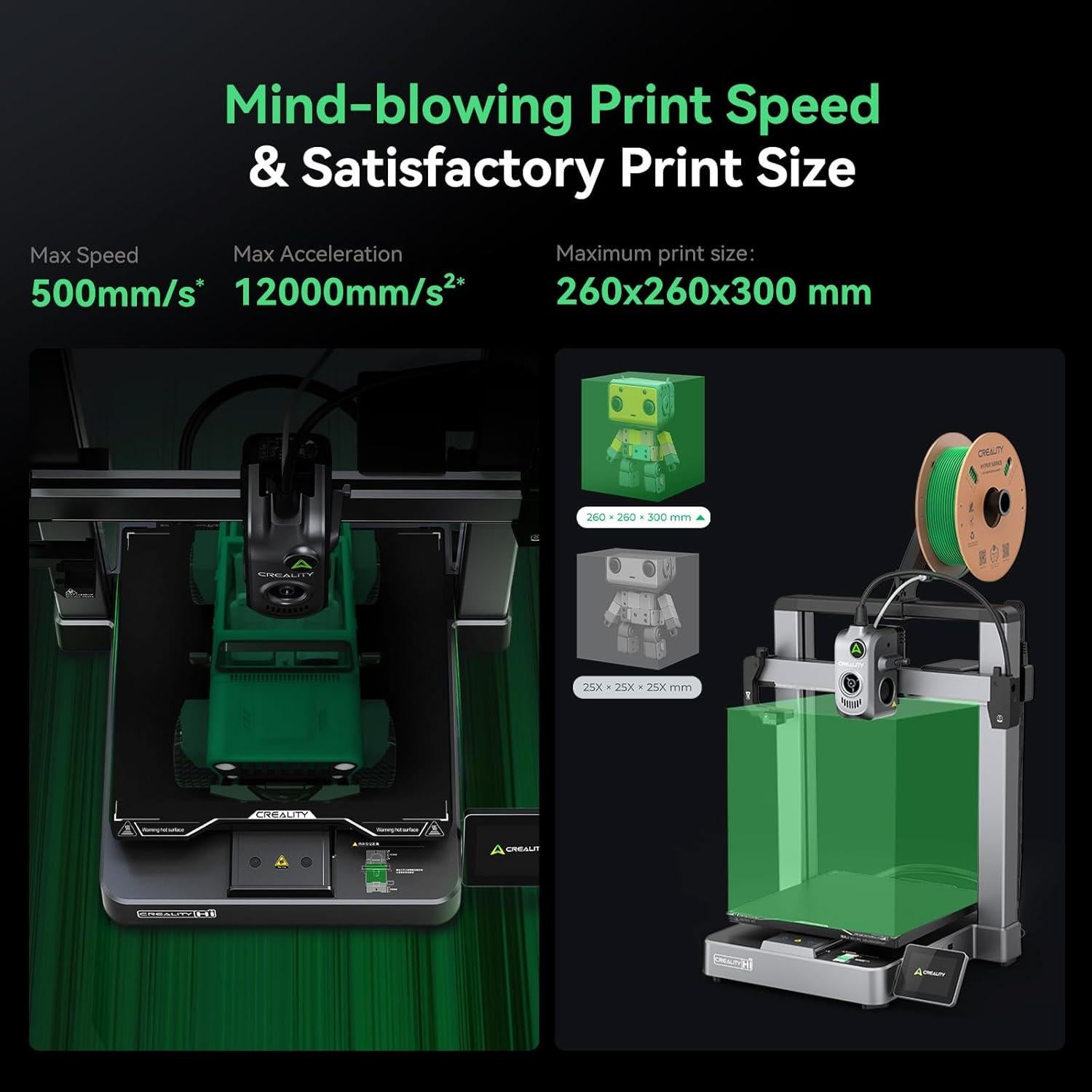 Impresora 3D Creality Hi Combo Multicolor 500mm/s Alta Velocidad