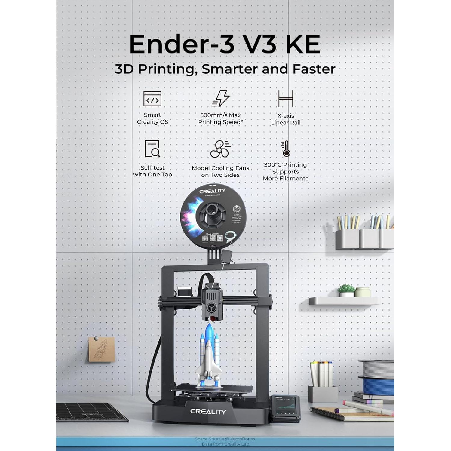 Impresora 3D Creality Ender 3 V3 KE, 500mm/s, 300°C, 250x220x220mm