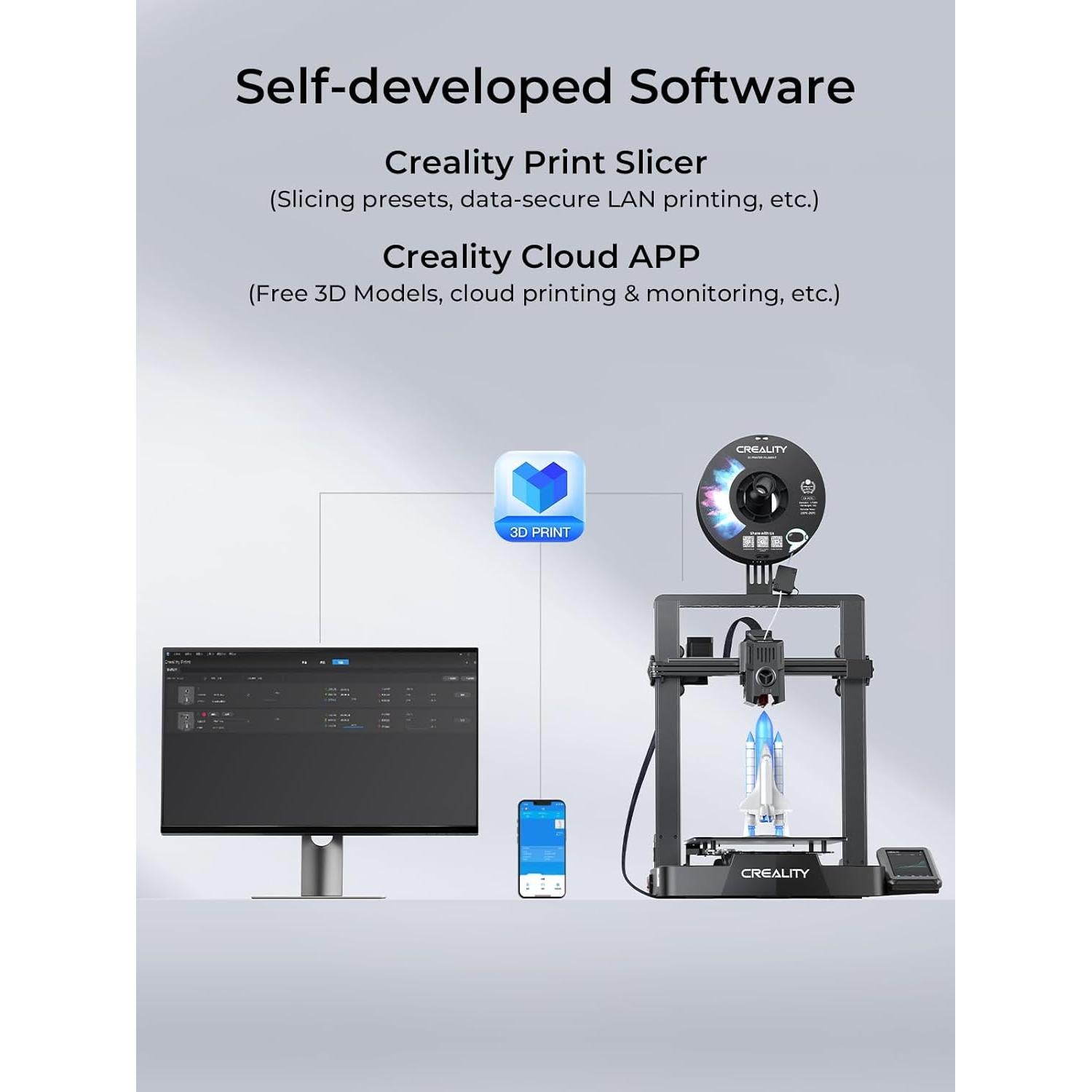 Impresora 3D Creality Ender 3 V3 KE, 500mm/s, 300°C, 250x220x220mm