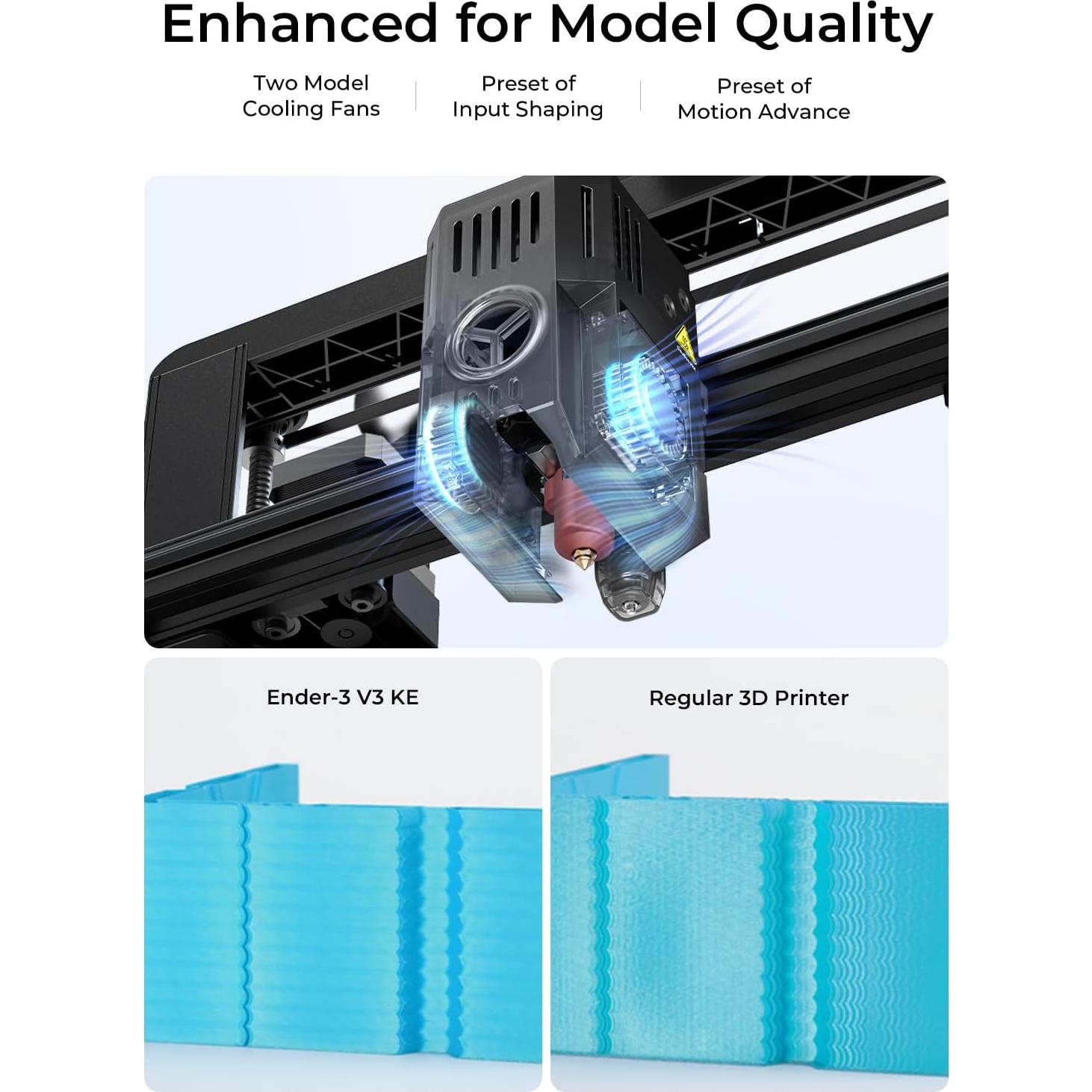Impresora 3D Creality Ender-3 V3 KE, 220x220x250 mm, 500 mm/s