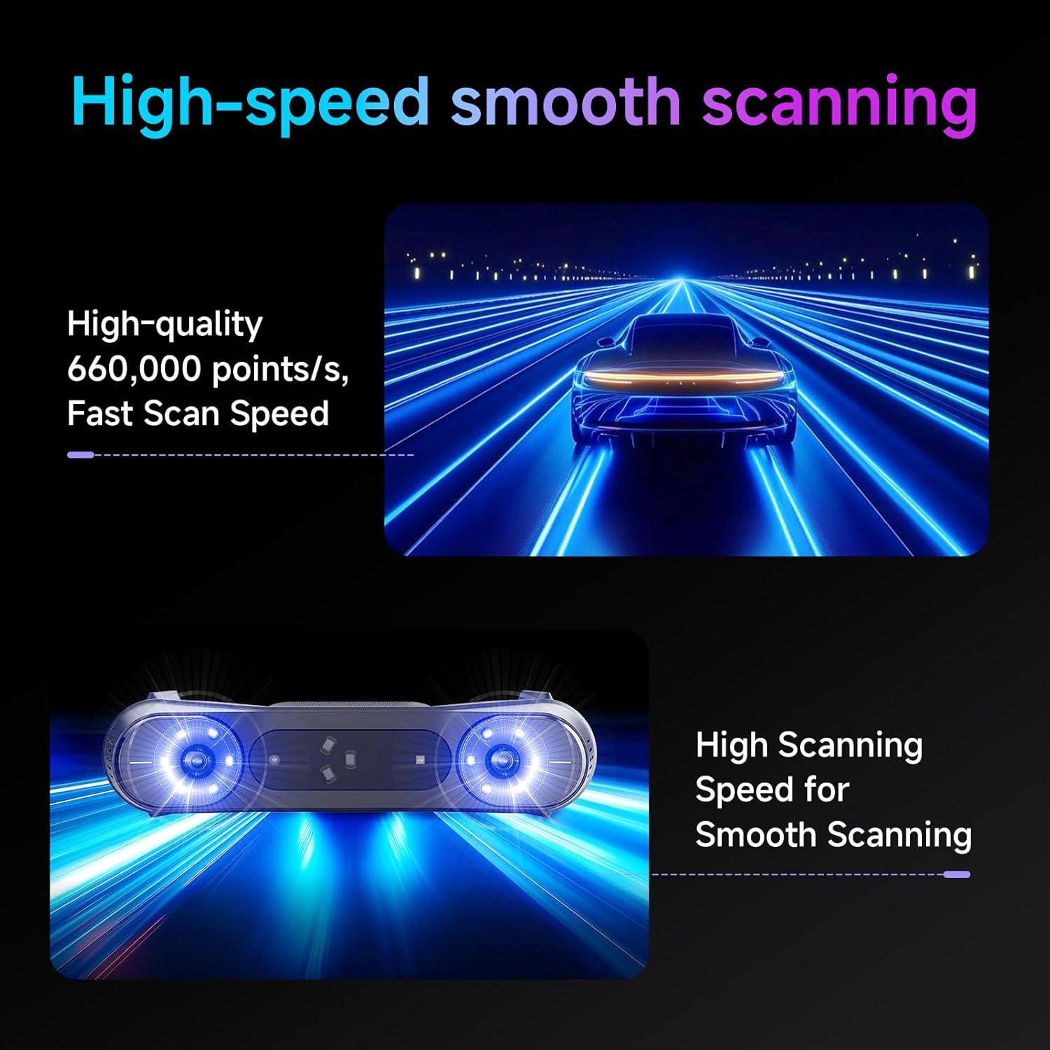 Escáner 3D Creality CR-Scan Raptor Pro 0.02mm 60FPS