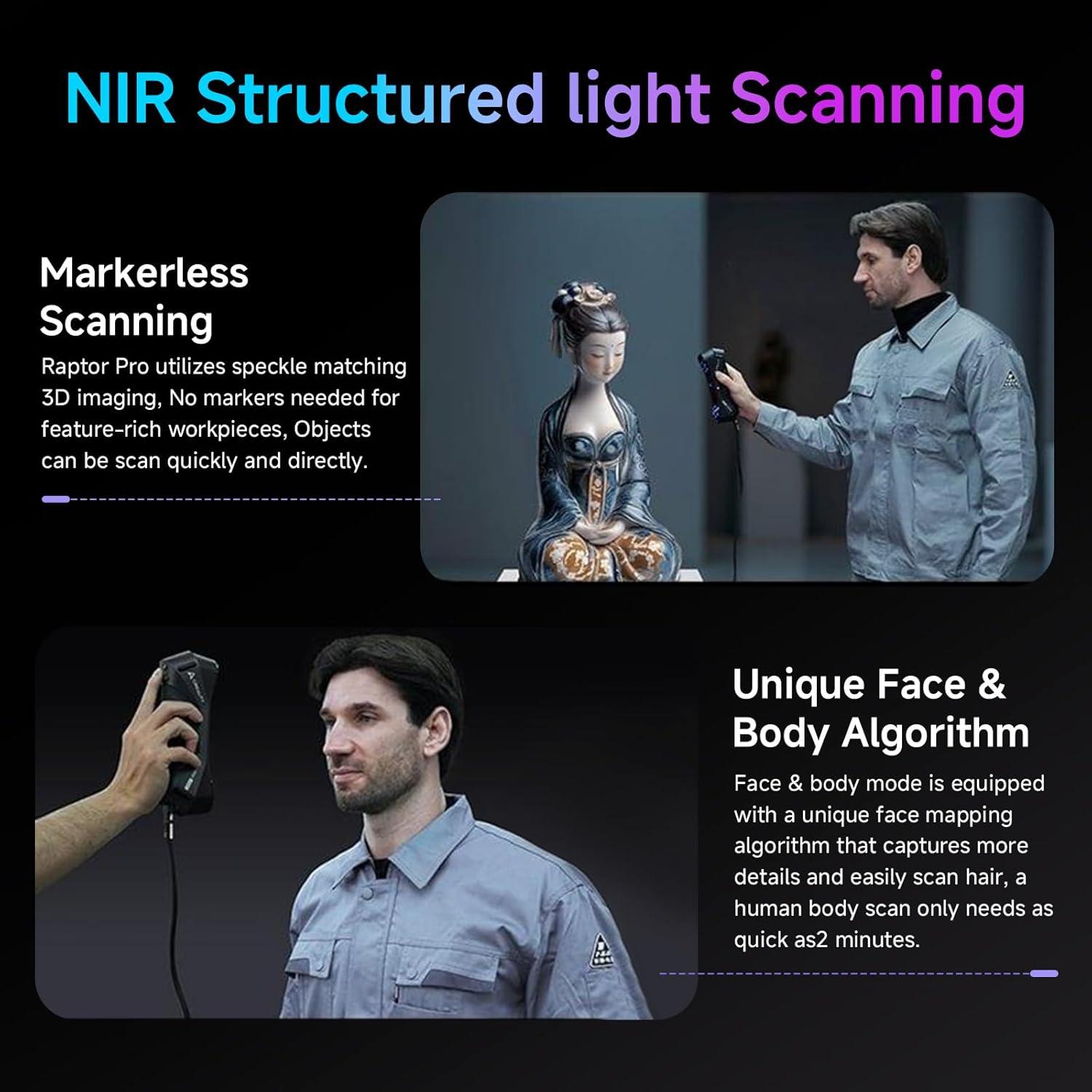 Escáner 3D Creality CR-Scan Raptor Pro 0.02mm 60FPS