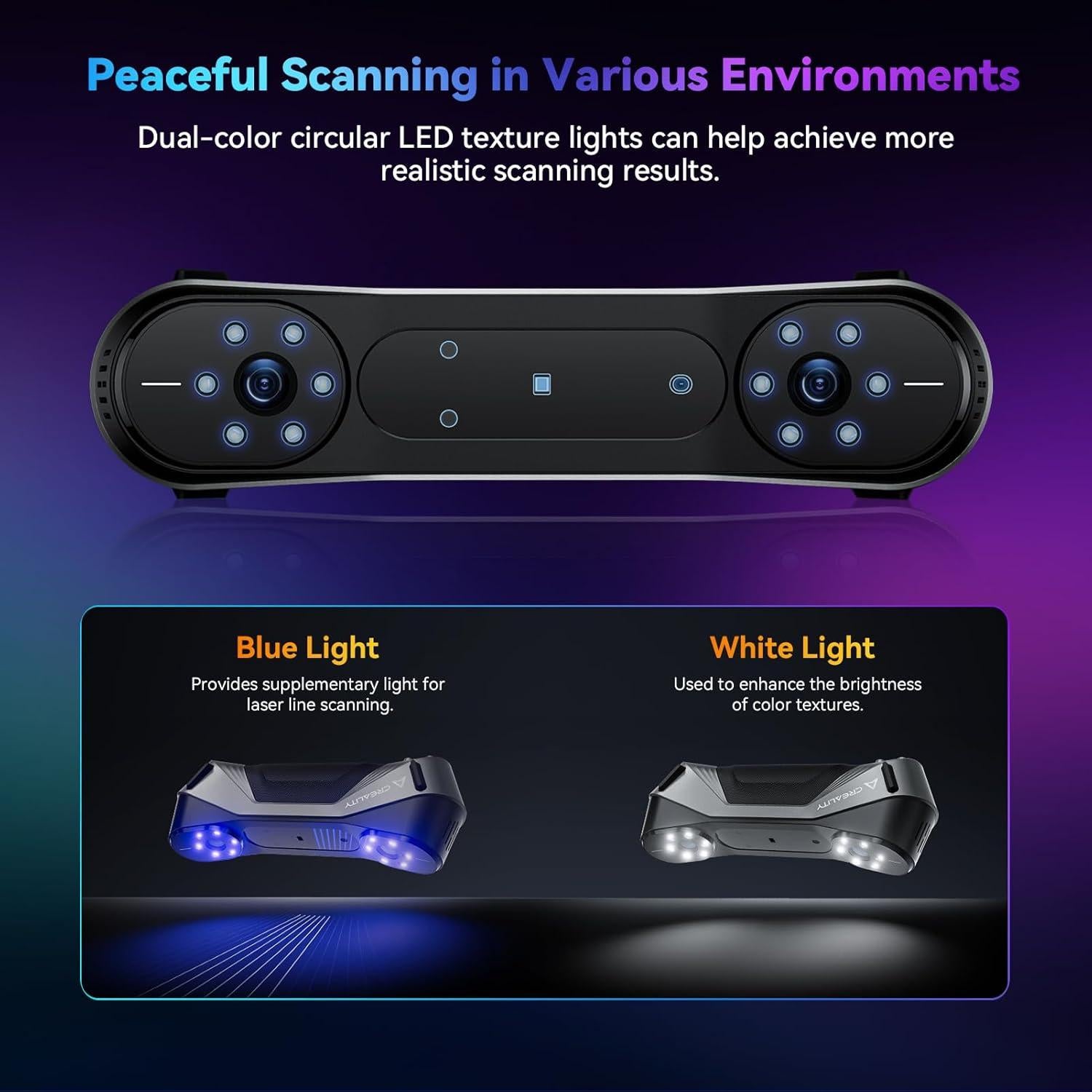 Escáner 3D Creality CR-Scan Raptor, Precisión 0.02mm, 60fps