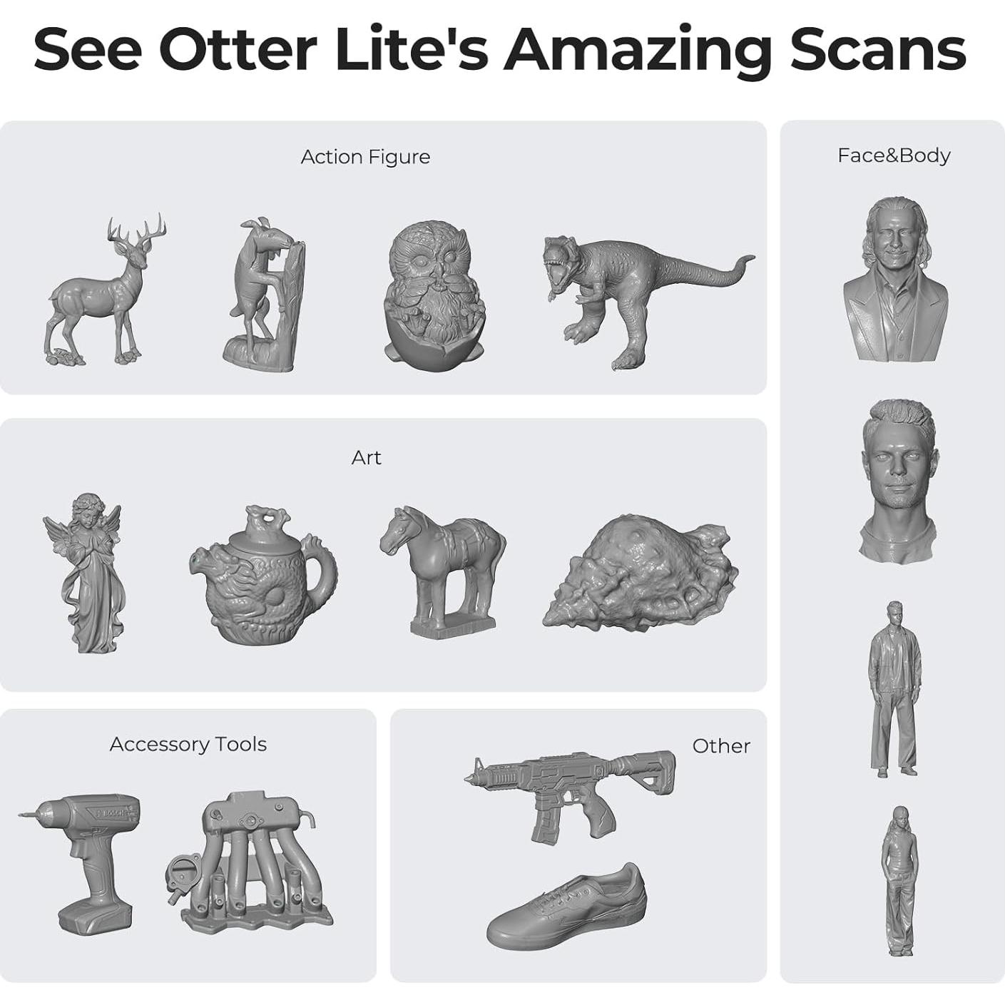 Escáner 3D Creality Otter Lite portátil inalámbrico 0.05mm