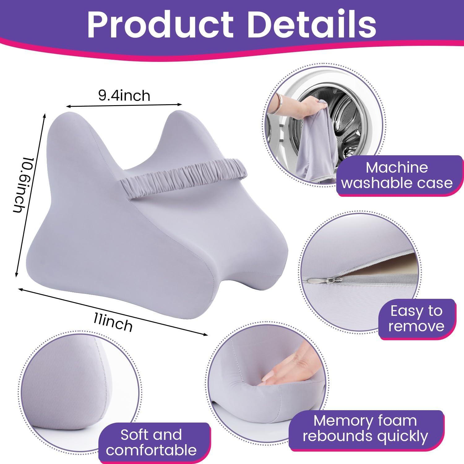 Almohada para Rodillas THMINS Grande Espuma Viscoelástica Gris