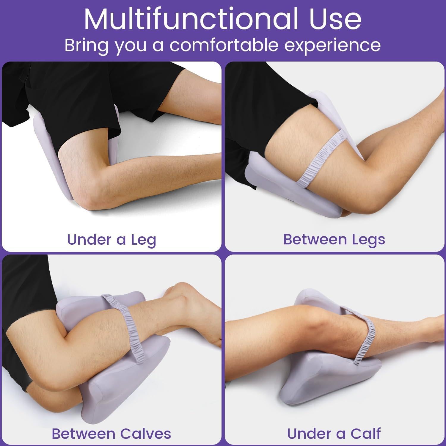 Almohada para Rodillas THMINS Grande Espuma Viscoelástica Gris