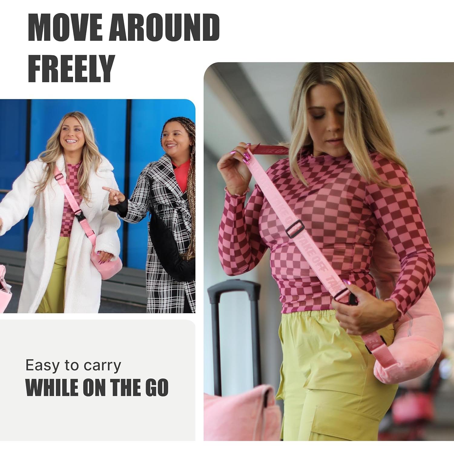 Almohada de Cuello Rellenable Take OFF - Viaje Compacta Azul