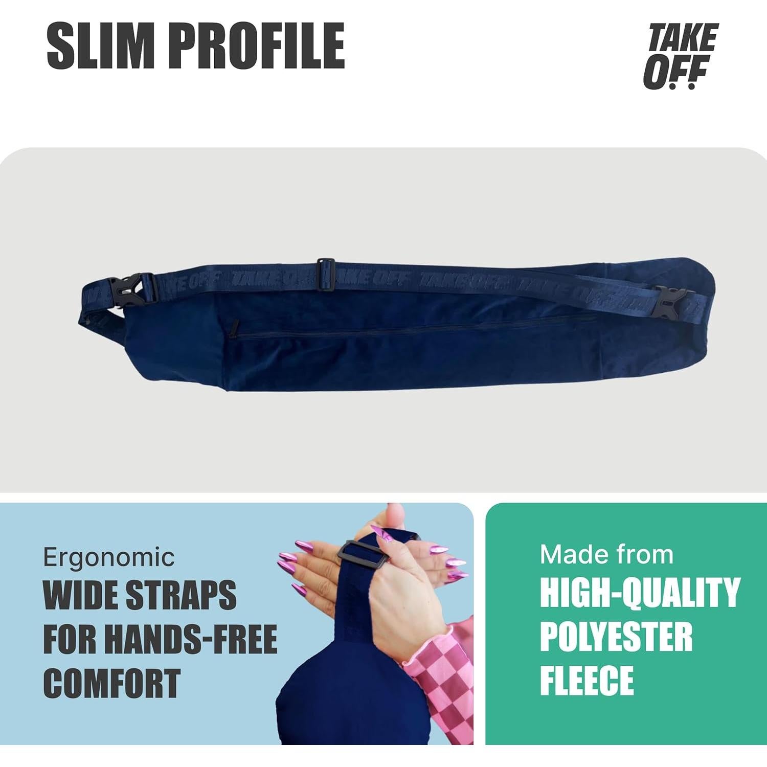 Almohada de Cuello Rellenable Take OFF - Viaje Compacta Azul