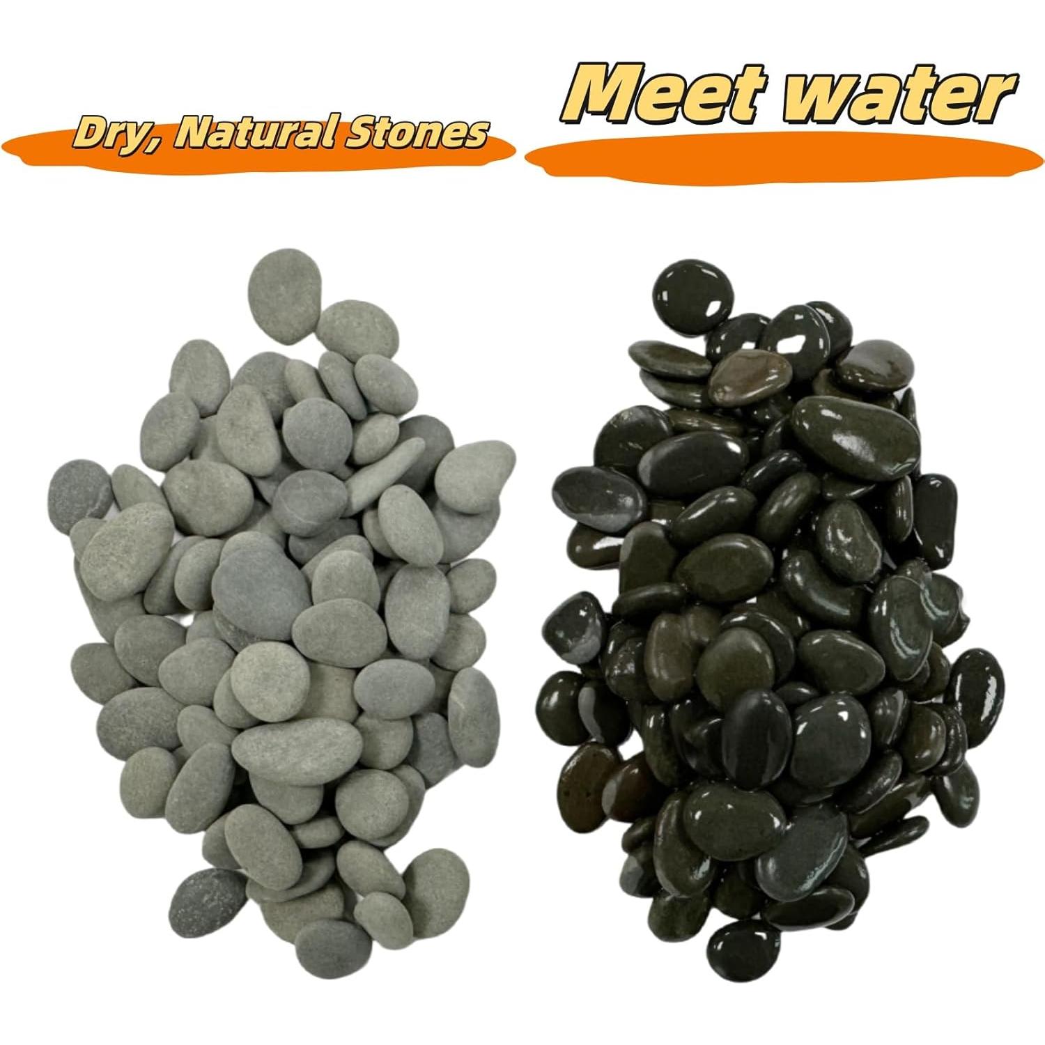 Piedras de Río Pequeñas Lifetop 0.45 kg para Jardín y Acuario