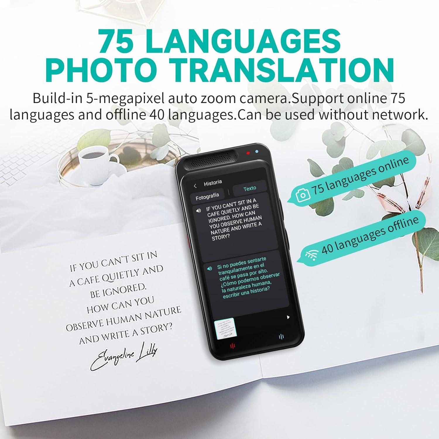 Traductor de Idiomas AI VORMOR Z6, 138+ Idiomas, Offline