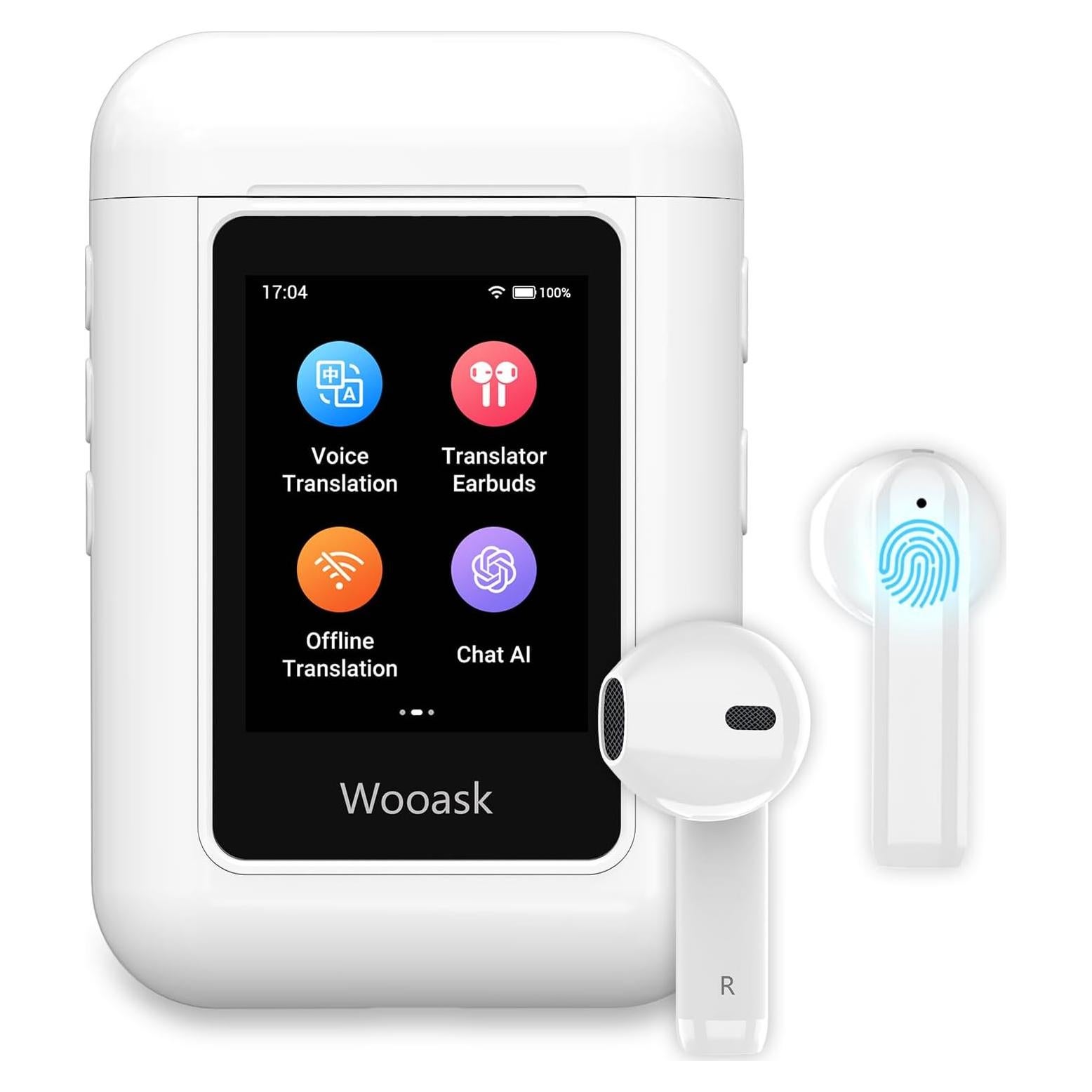 Auriculares de Traducción Wooask A8 AI en Tiempo Real 144 Idiomas