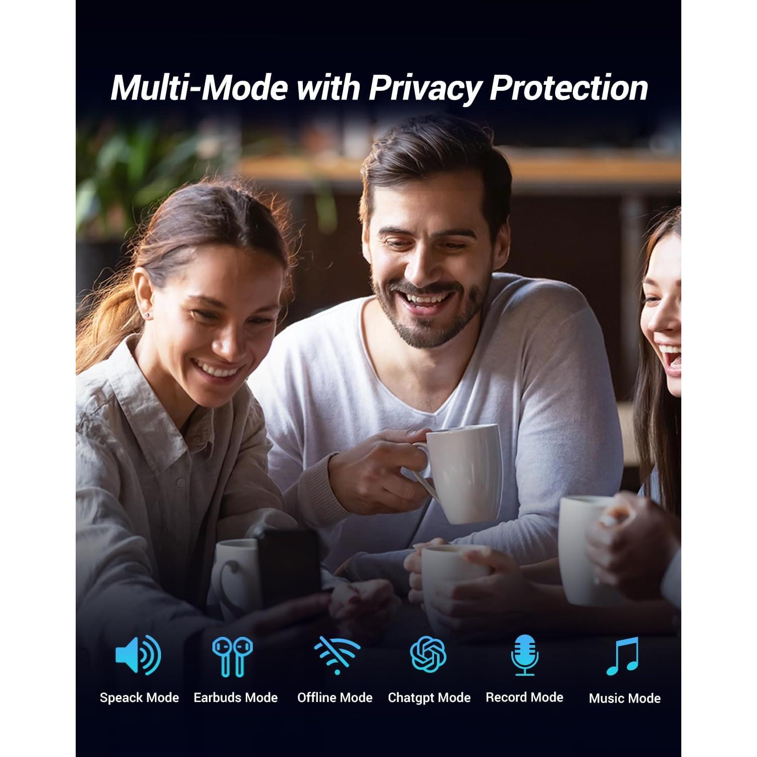 Auriculares de Traducción Wooask A8 AI en Tiempo Real 144 Idiomas