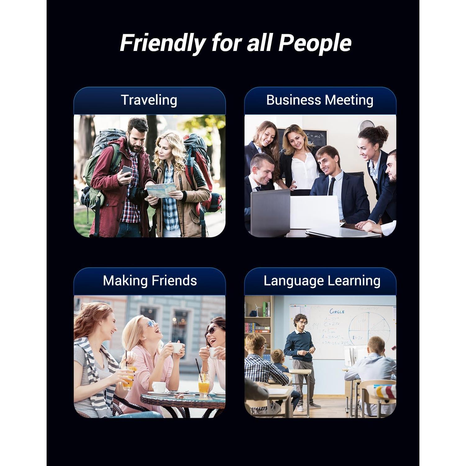 Auriculares de Traducción Wooask A8 AI en Tiempo Real 144 Idiomas