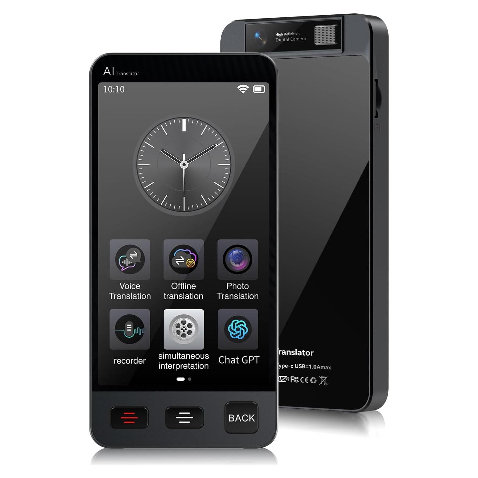Traductor de Idiomas AI M80 - 142 Idiomas, Grabación y Fotos