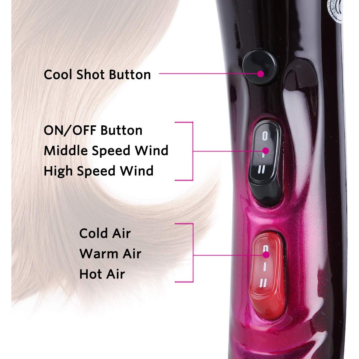 Secador de Pelo Profesional SOMOYA 3500W Iónico con Luz Azul