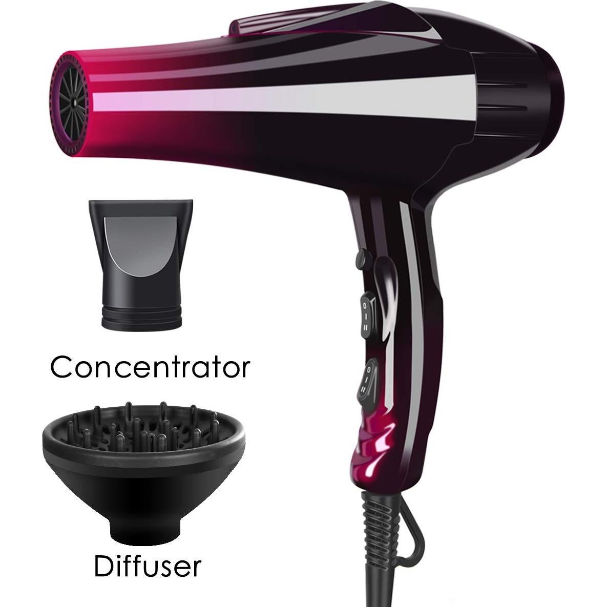 Secador de Pelo Profesional SOMOYA 3500W Iónico con Luz Azul