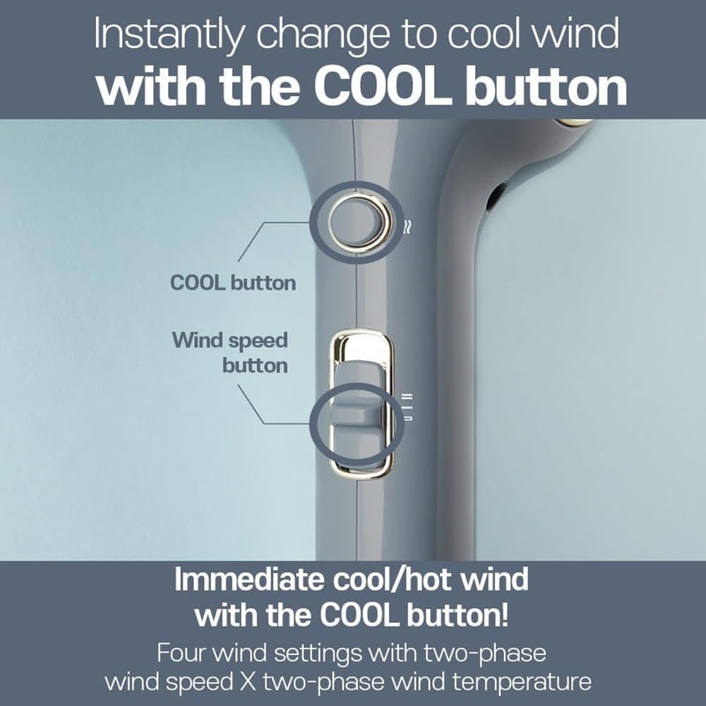 Secador de Pelo Profesional JMW AIR STORM M5150R 1600W Azul