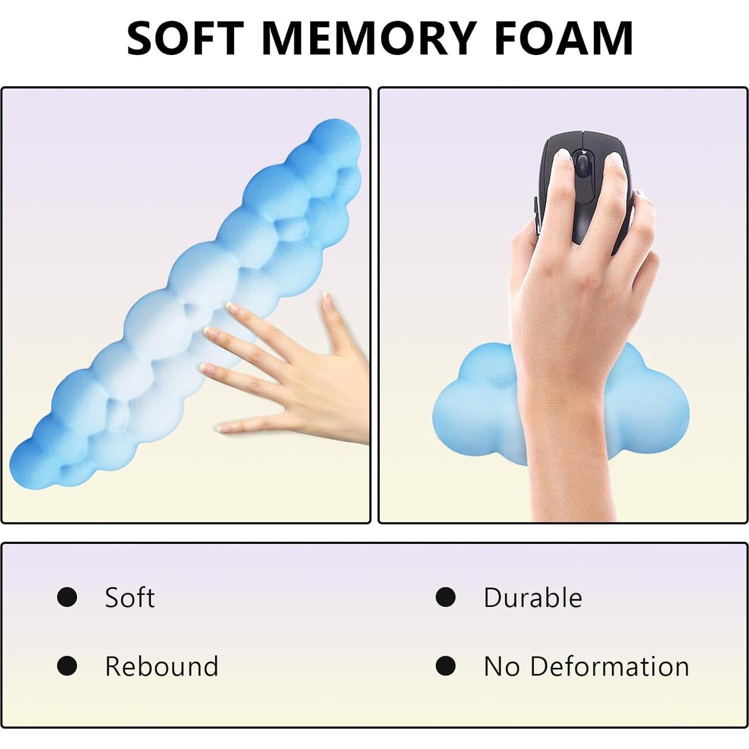 Reposamuñecas Ergonómico XHKDSYMC Nube 2 Piezas Espuma Viscoelástica
