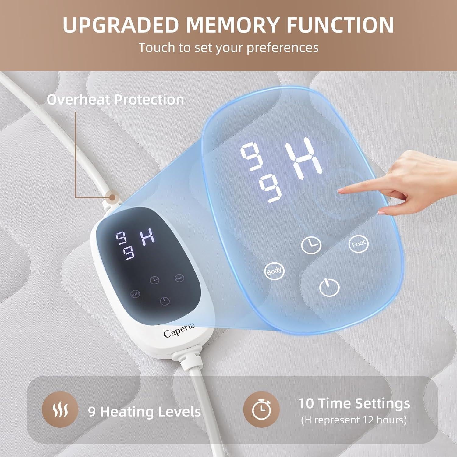 Almohadilla Térmica Acolchada Caperia Individual 99x191cm