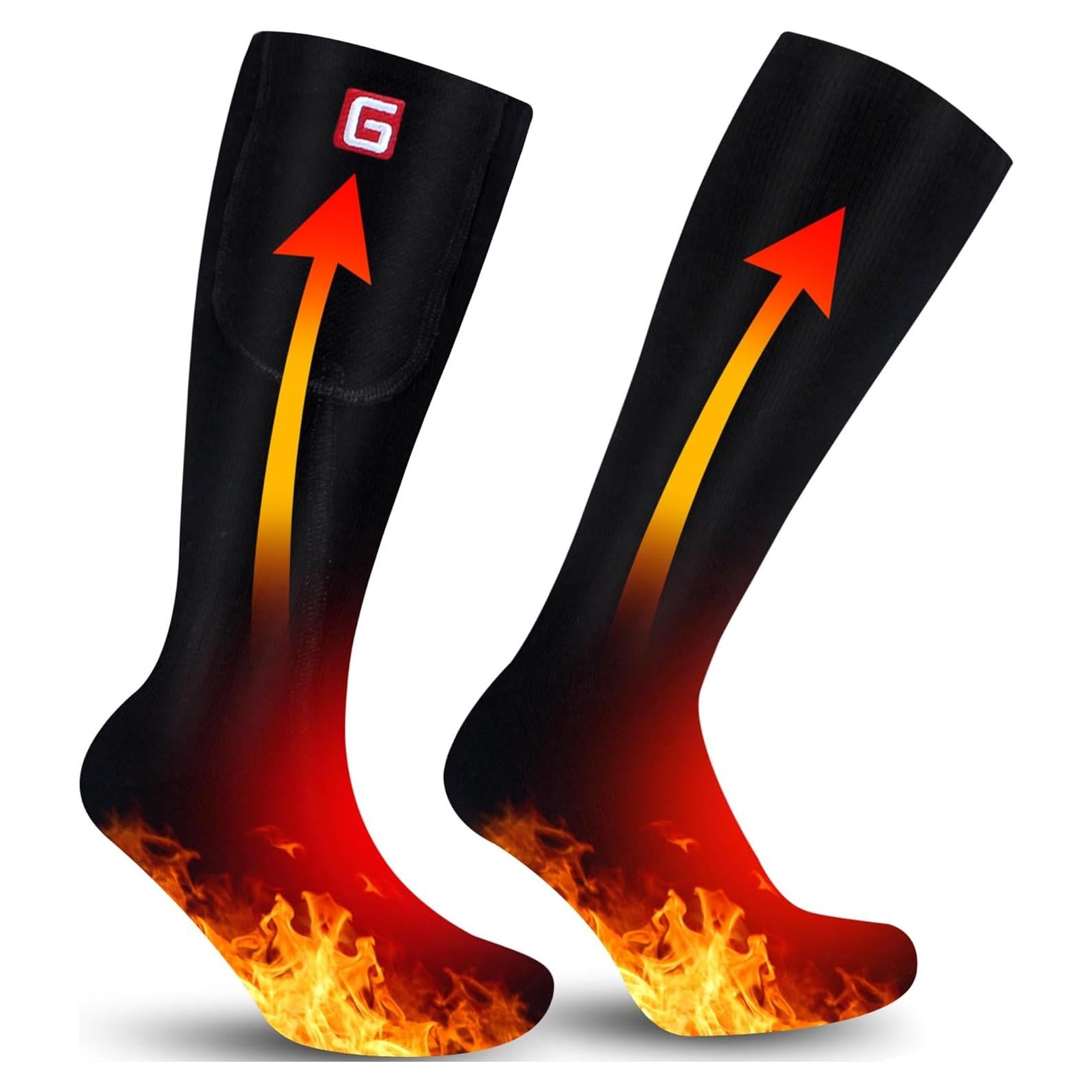 Calcetines Calentados Eléctricos GEMSTONEGO para Hombres - Algodón, Recargables