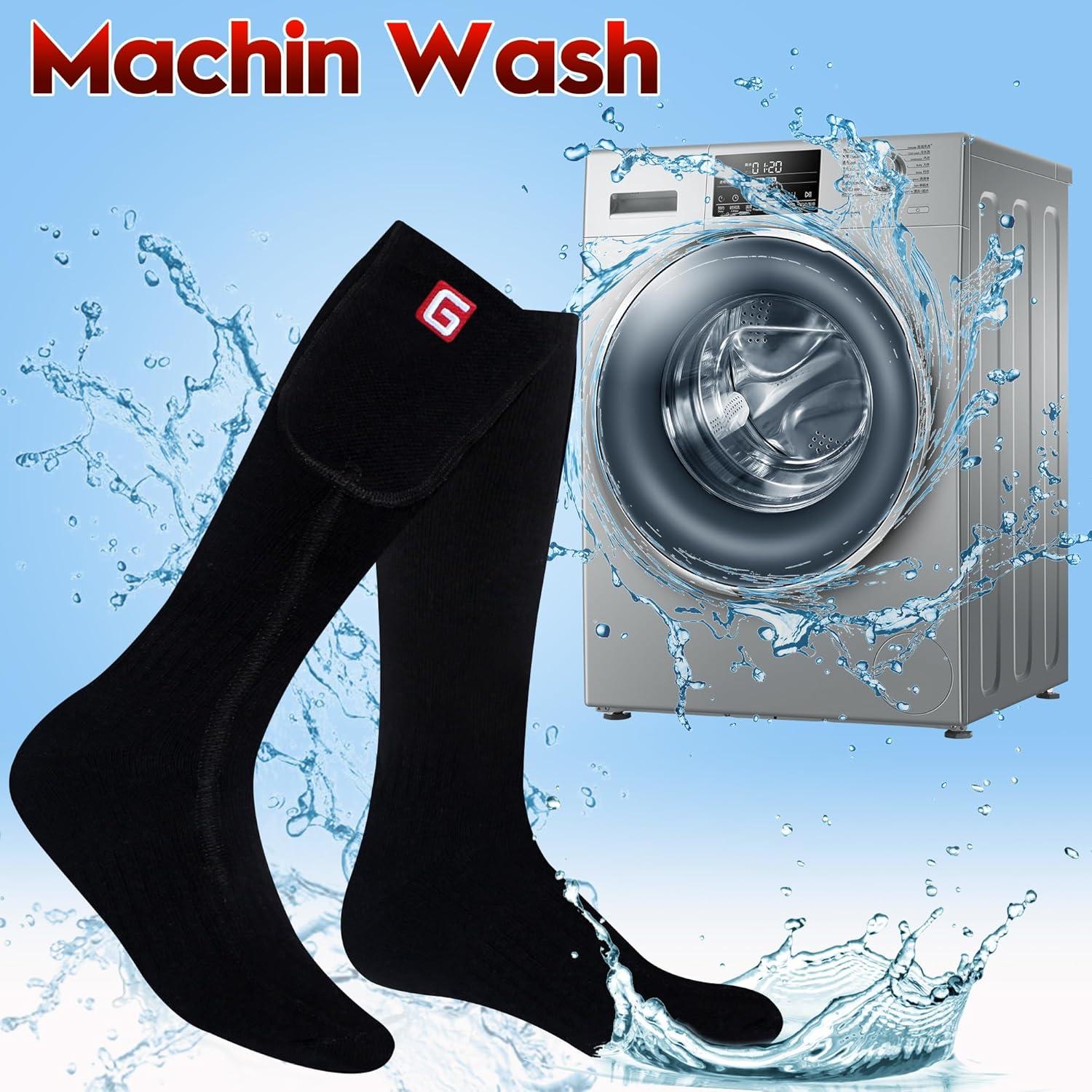 Calcetines Calentados Eléctricos GEMSTONEGO para Hombres - Algodón, Recargables