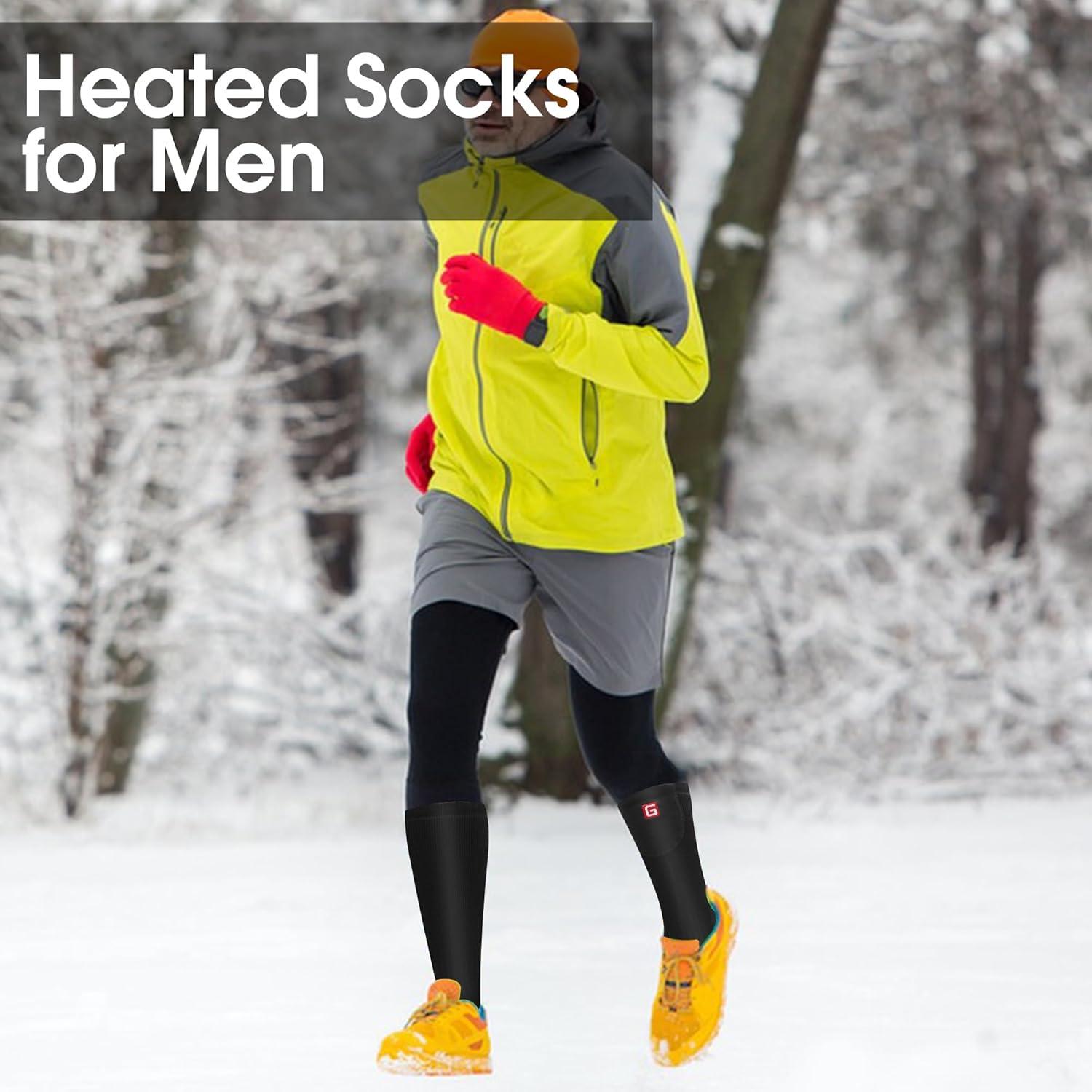 Calcetines Calentados Eléctricos GEMSTONEGO para Hombres - Algodón, Recargables