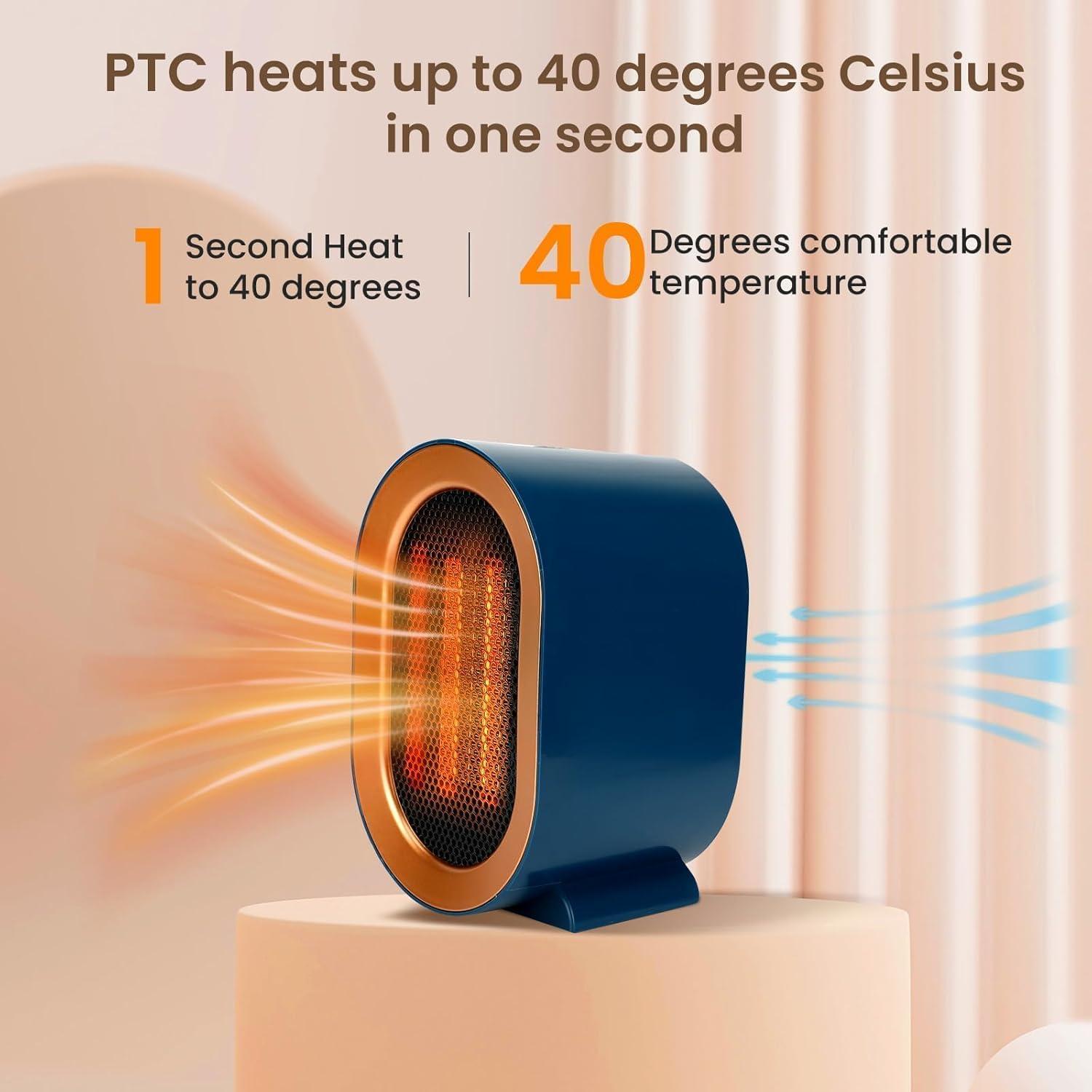 Calentador de espacio eléctrico PERLLENT XR1201-B 1200W/800W