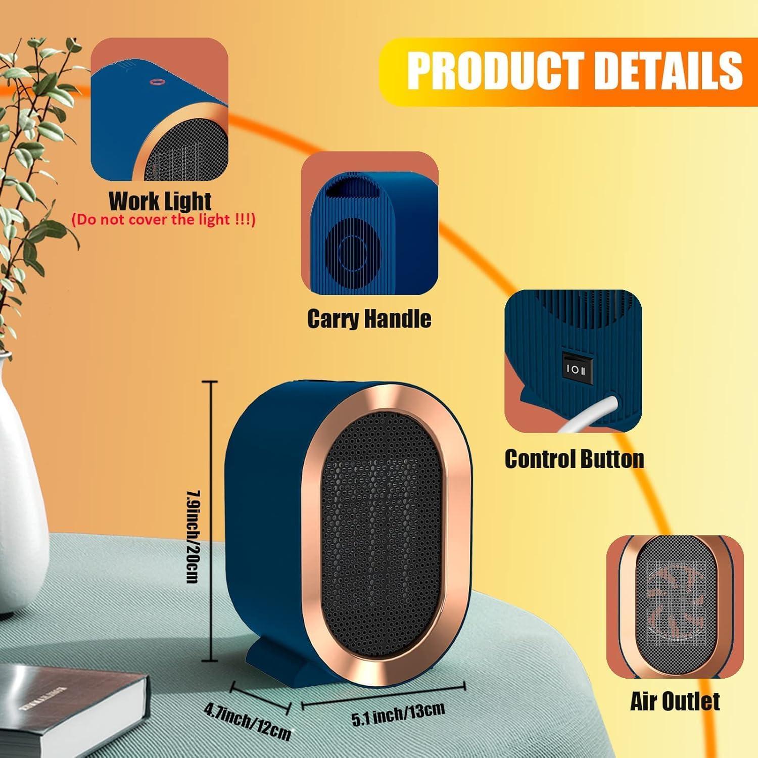 Calentador de espacio eléctrico PERLLENT XR1201-B 1200W/800W