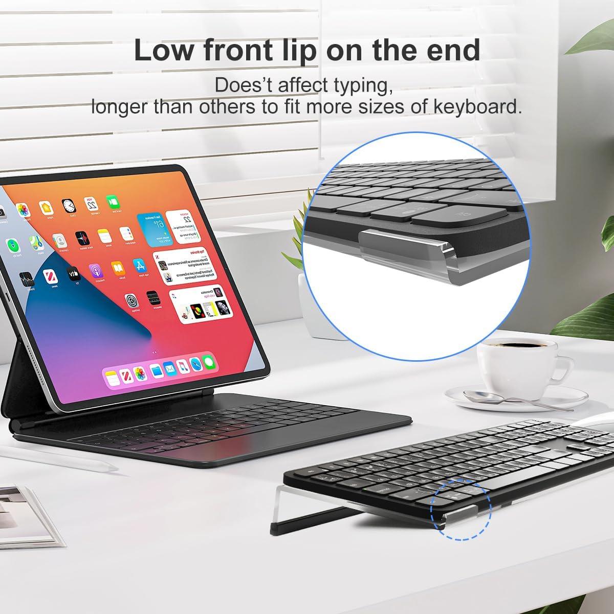 Soporte de Teclado Acrílico Suptek A001 Ergonómico 42.9x14.5 cm