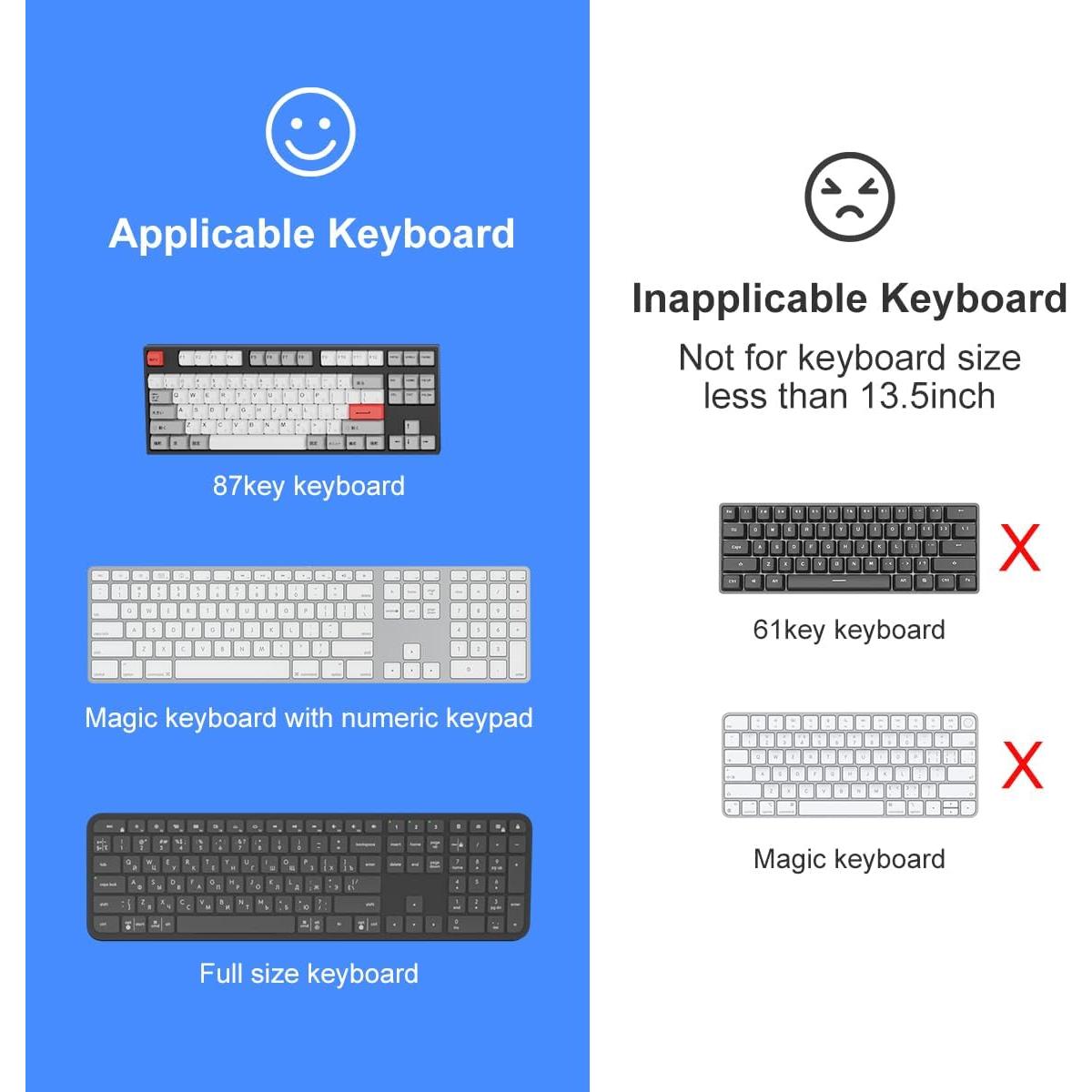 Soporte de Teclado Acrílico Suptek A001 Ergonómico 42.9x14.5 cm