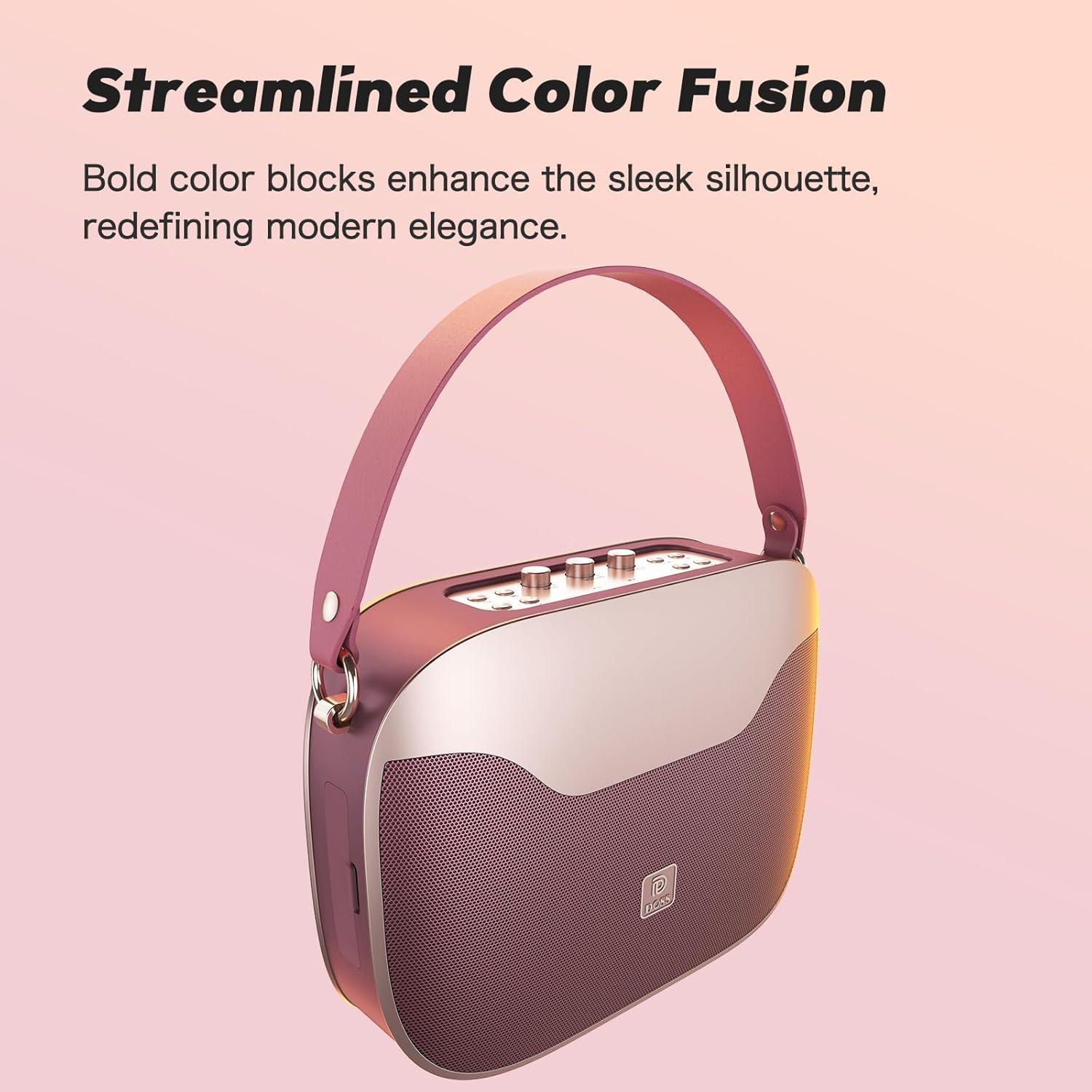 Altavoz Bluetooth DOSS SoundBox H100 Rosa 50W 24H Portátil